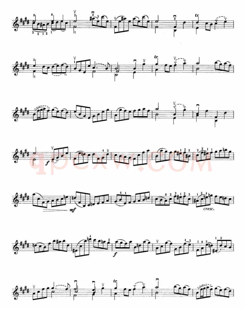 小提琴考级第七级：外国乐曲（8首）