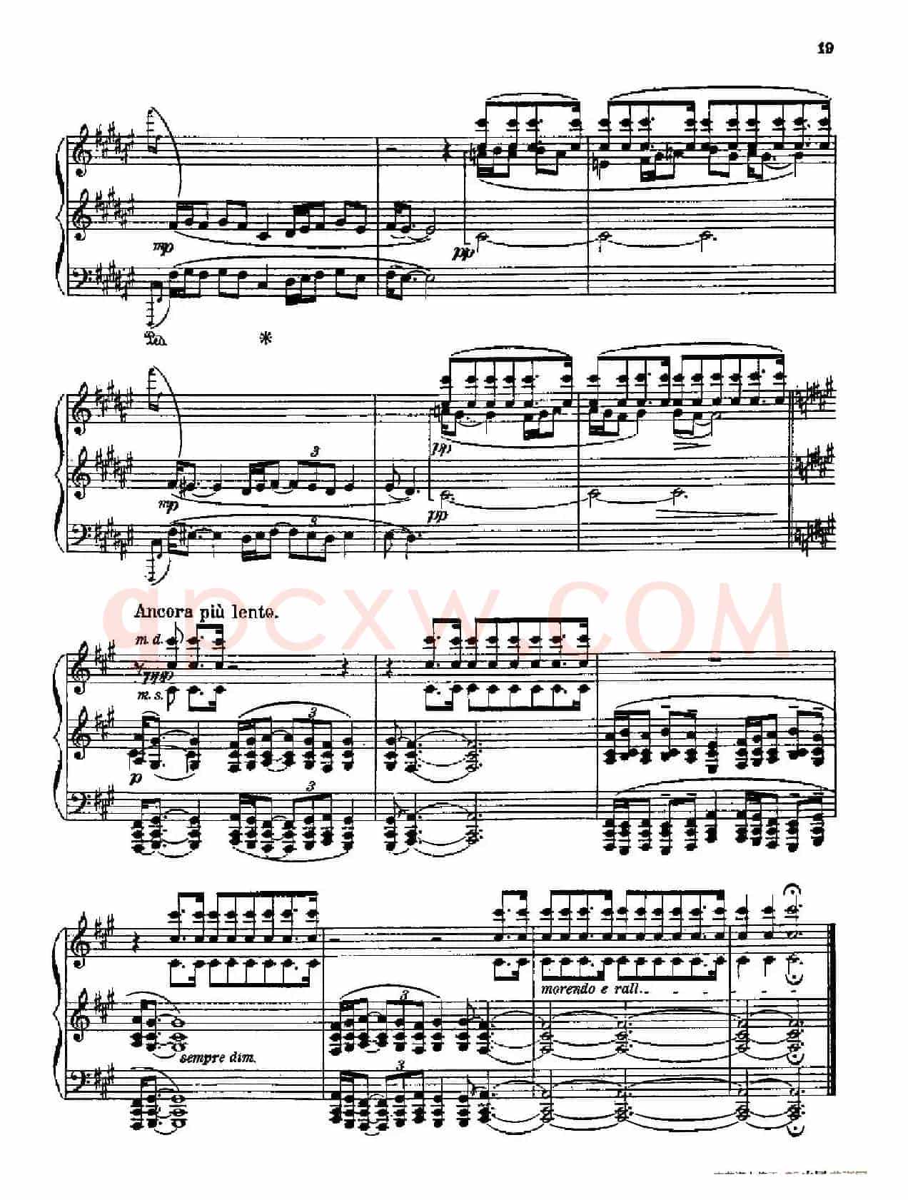 Three Preludes on Gregorian Melodies(三首格里高利圣咏前奏曲 3. 慢板)