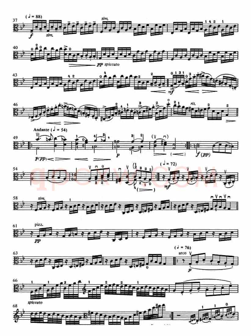 Passacaglia（帕萨卡利亚）（二重奏中提琴分谱）