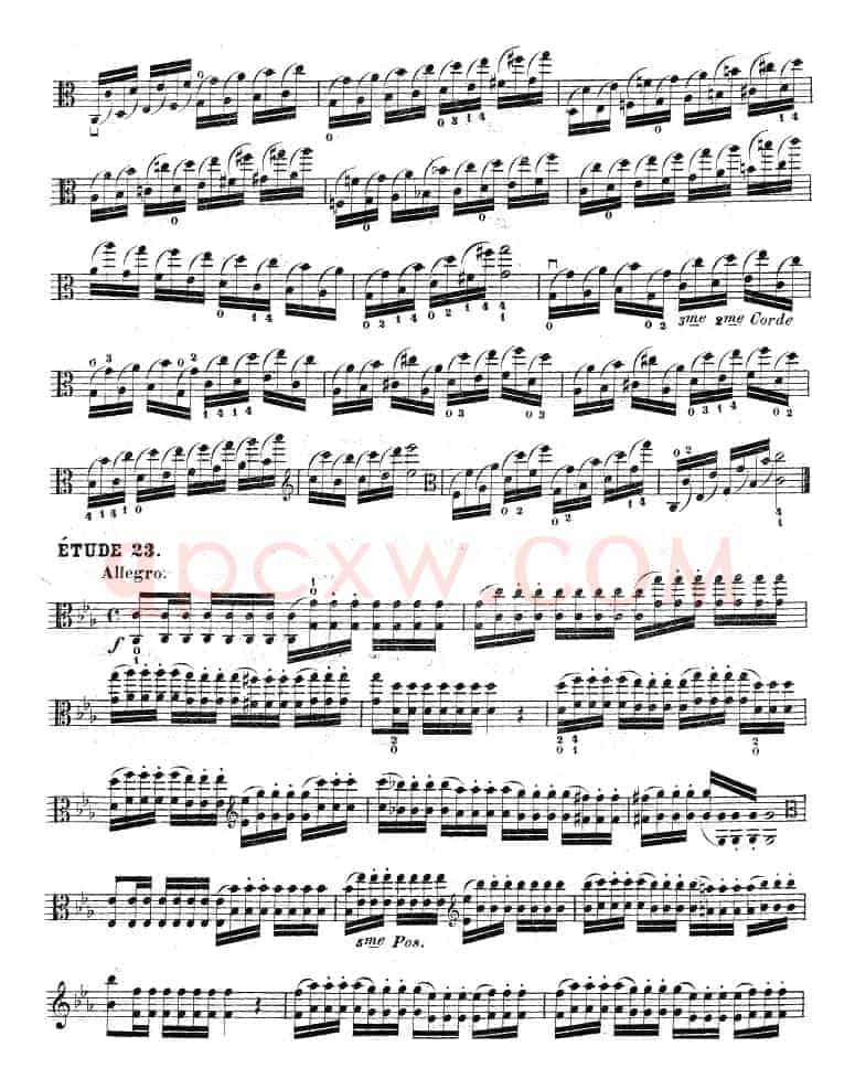 克莱采尔《中提琴练习曲40首》（ETUDE 20-23）