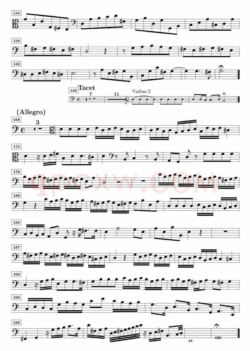 Sonata No.3（第三号小提琴奏鸣曲）（Viola da Gamba分谱）