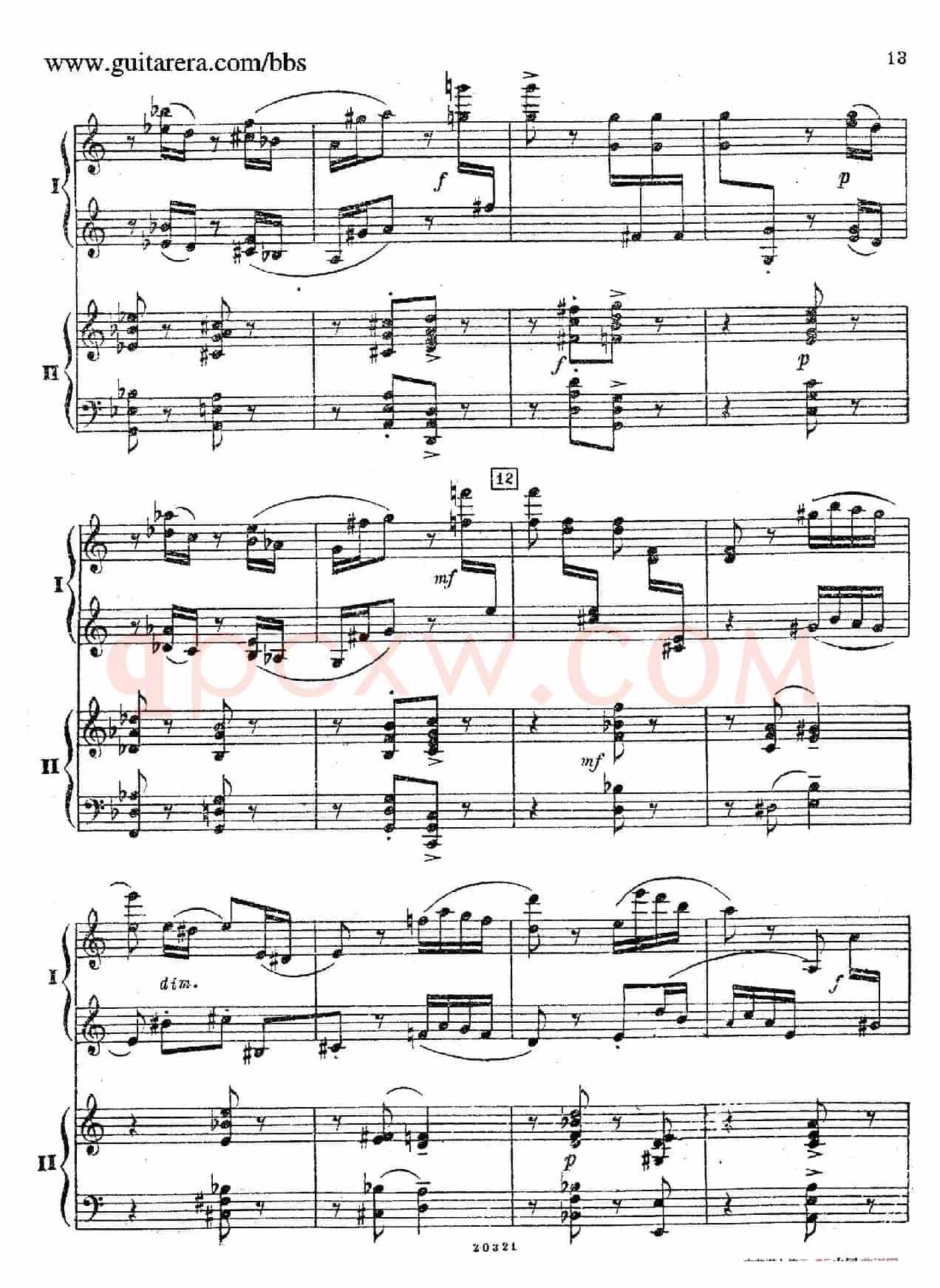 Rhapsody On A Theme Of Paganini Op.43(帕格尼尼主题狂想曲·双钢琴)(P1——20)