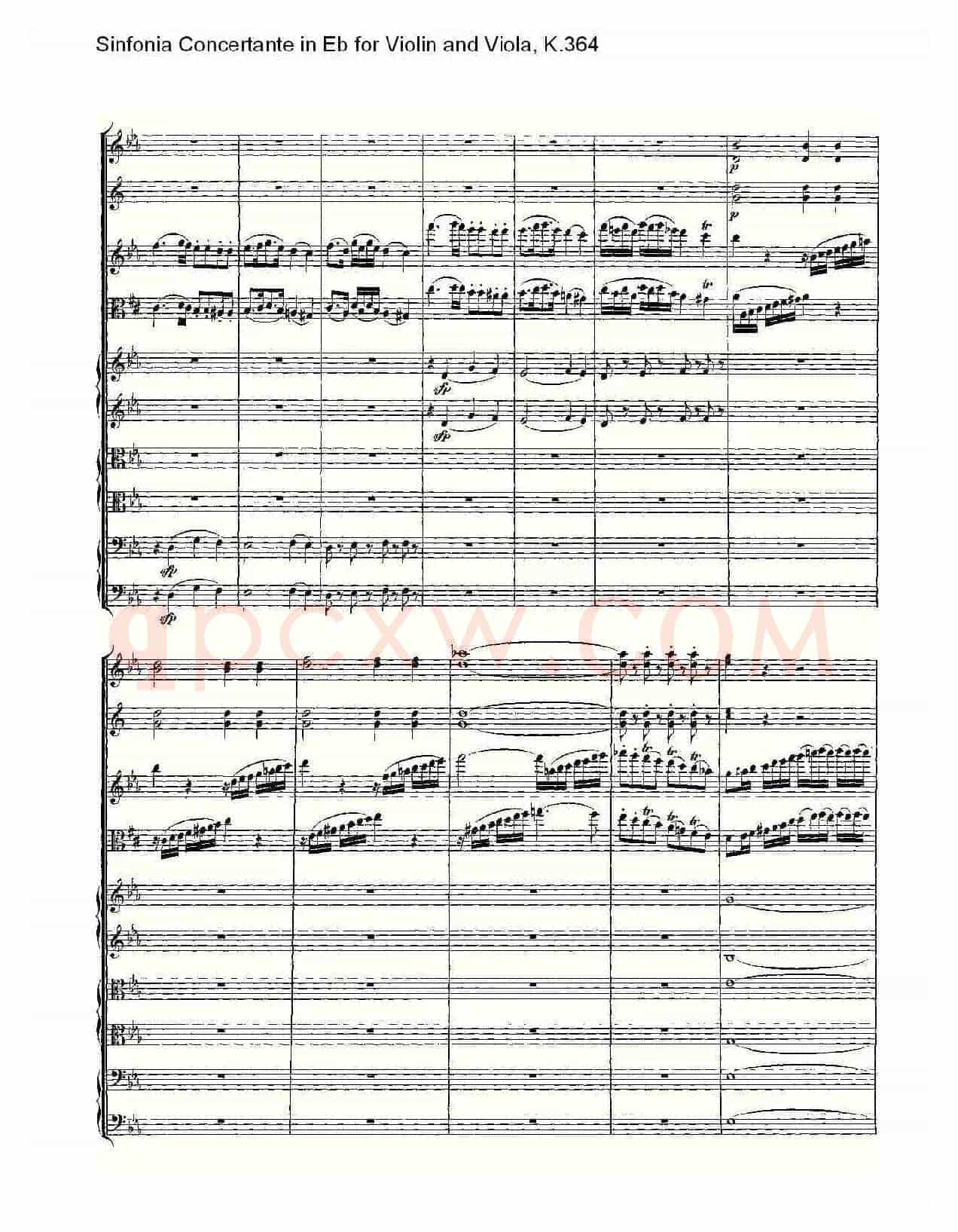 Eb调小提琴与中提琴炫技序曲, K.364(一)
