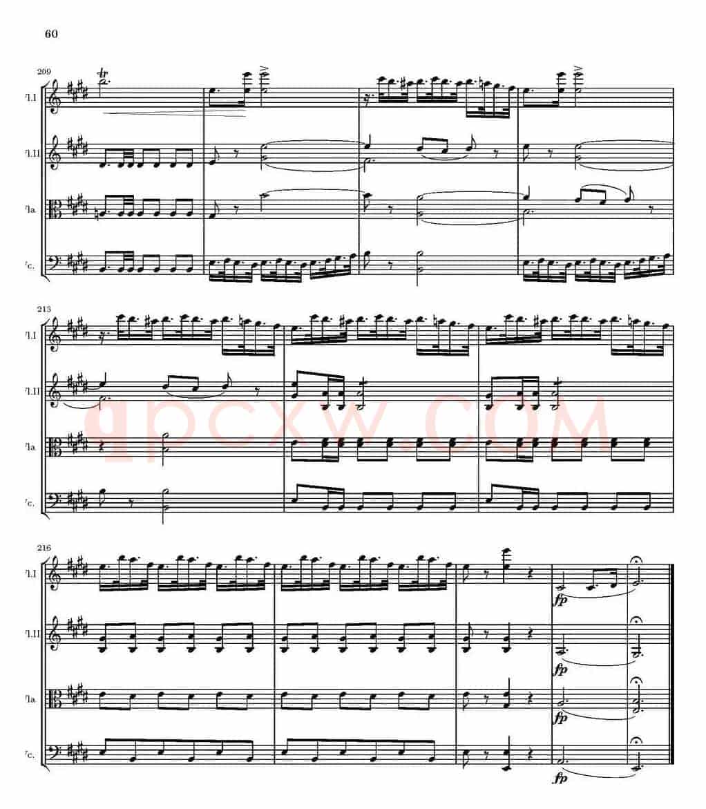 String Quartet nr.18 in E minor（E小调弦乐四重奏、P46-60）