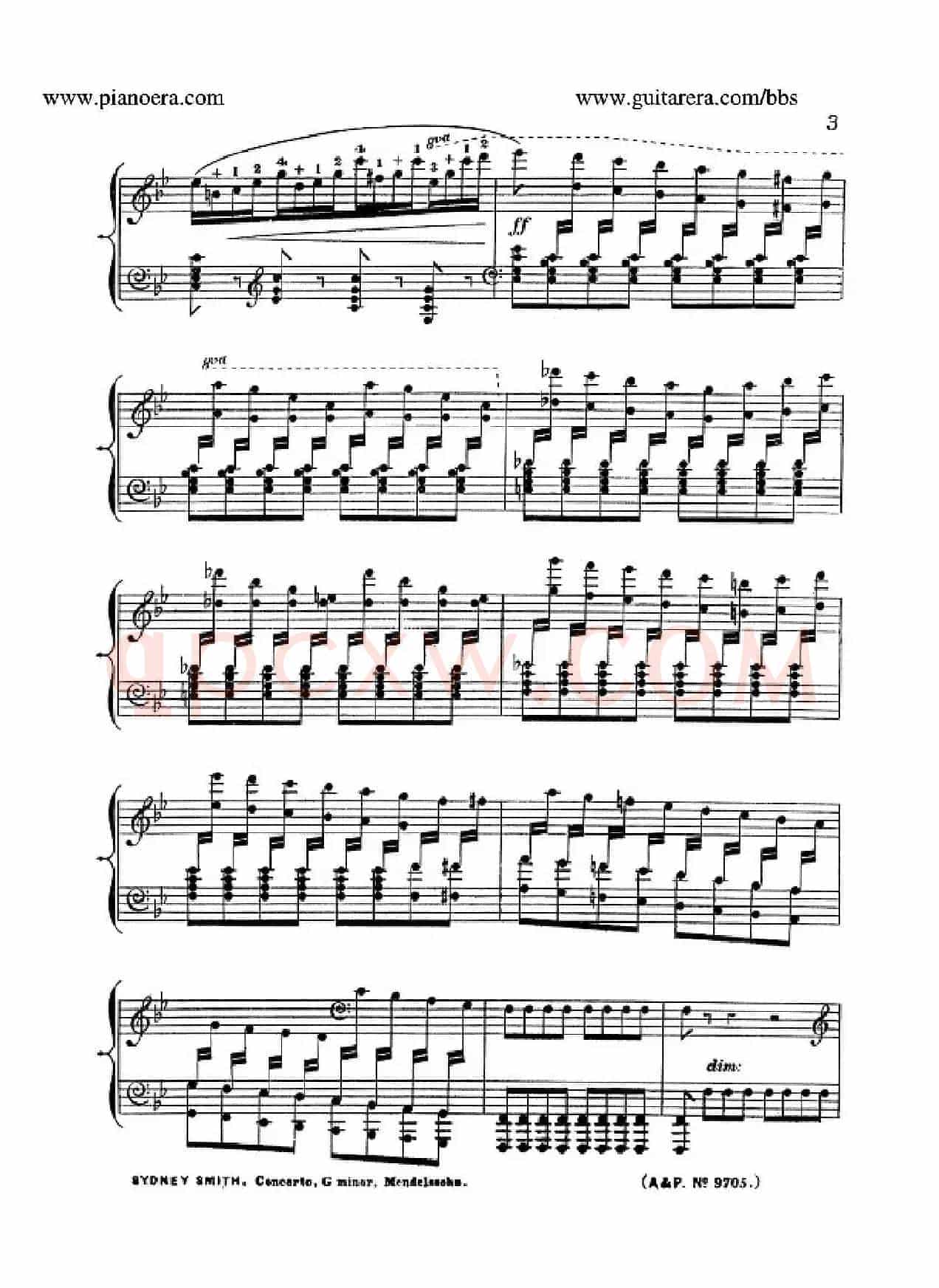Piano Concerto No.1 in g Minor Op.25（g小调第一钢琴协奏曲·钢琴独奏）