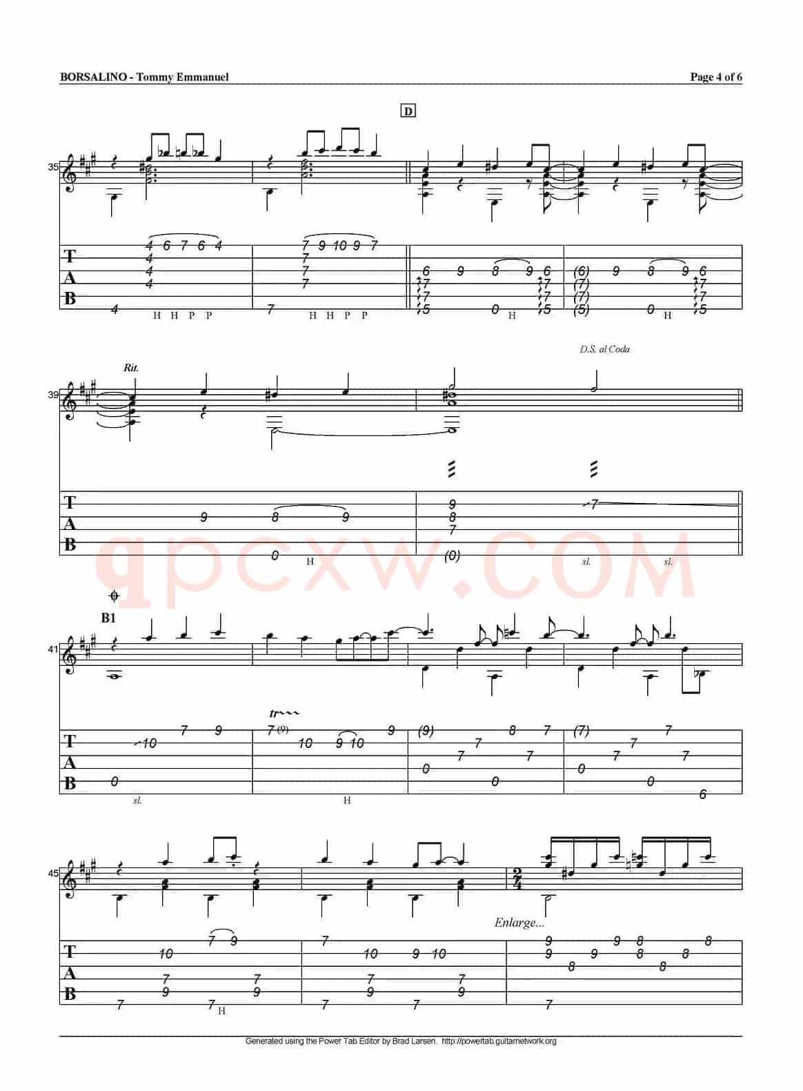 tommy emmanuel：borsalino（指弹吉他）