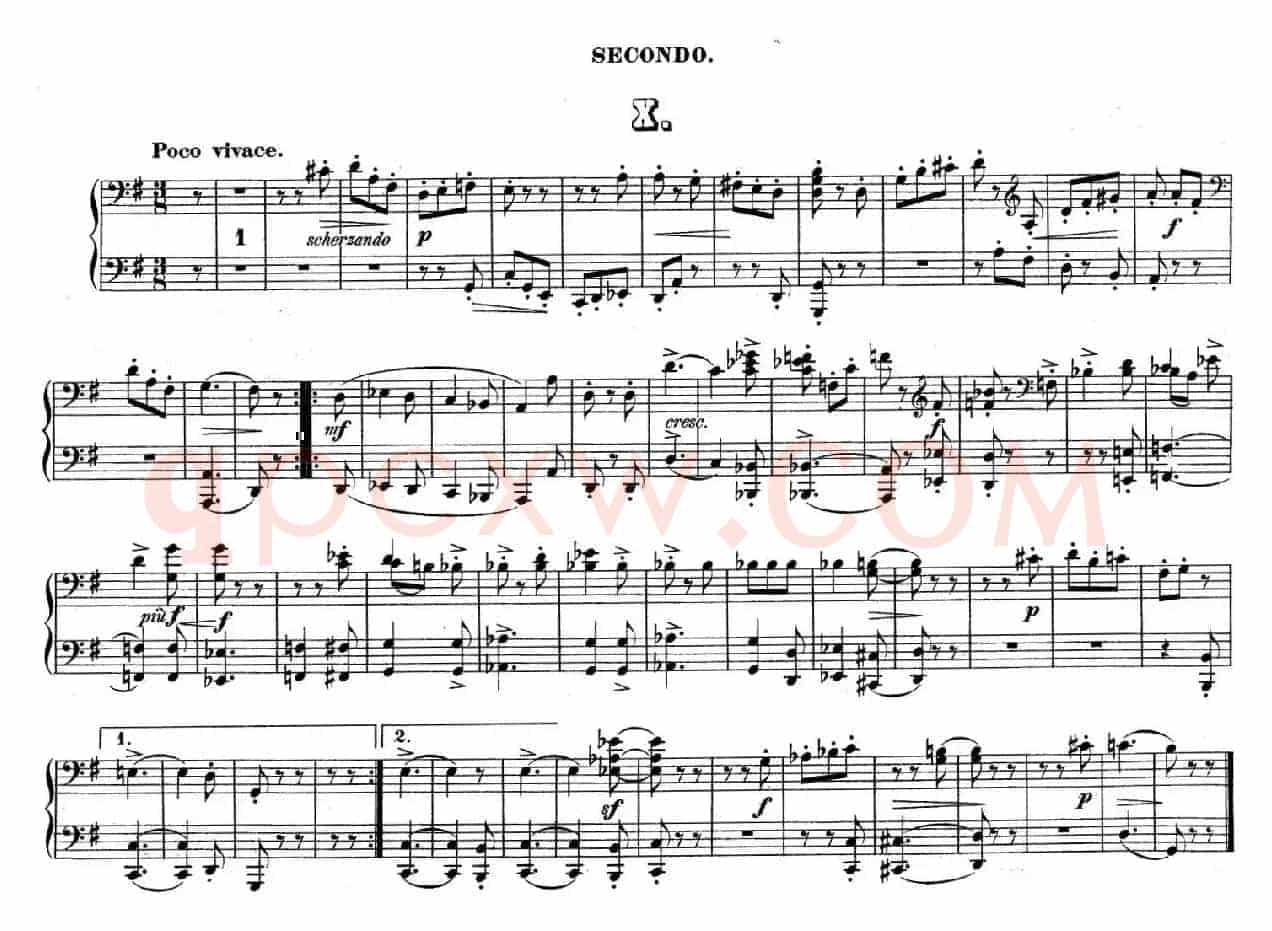 Zwolf Original-Compositionen fur Pianoforte zu 4 Handen Op.57(12首四手联弹小品·10)