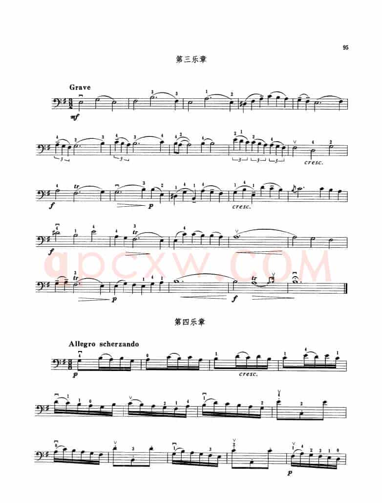 马尔切洛G大调奏鸣曲 （大提琴）
