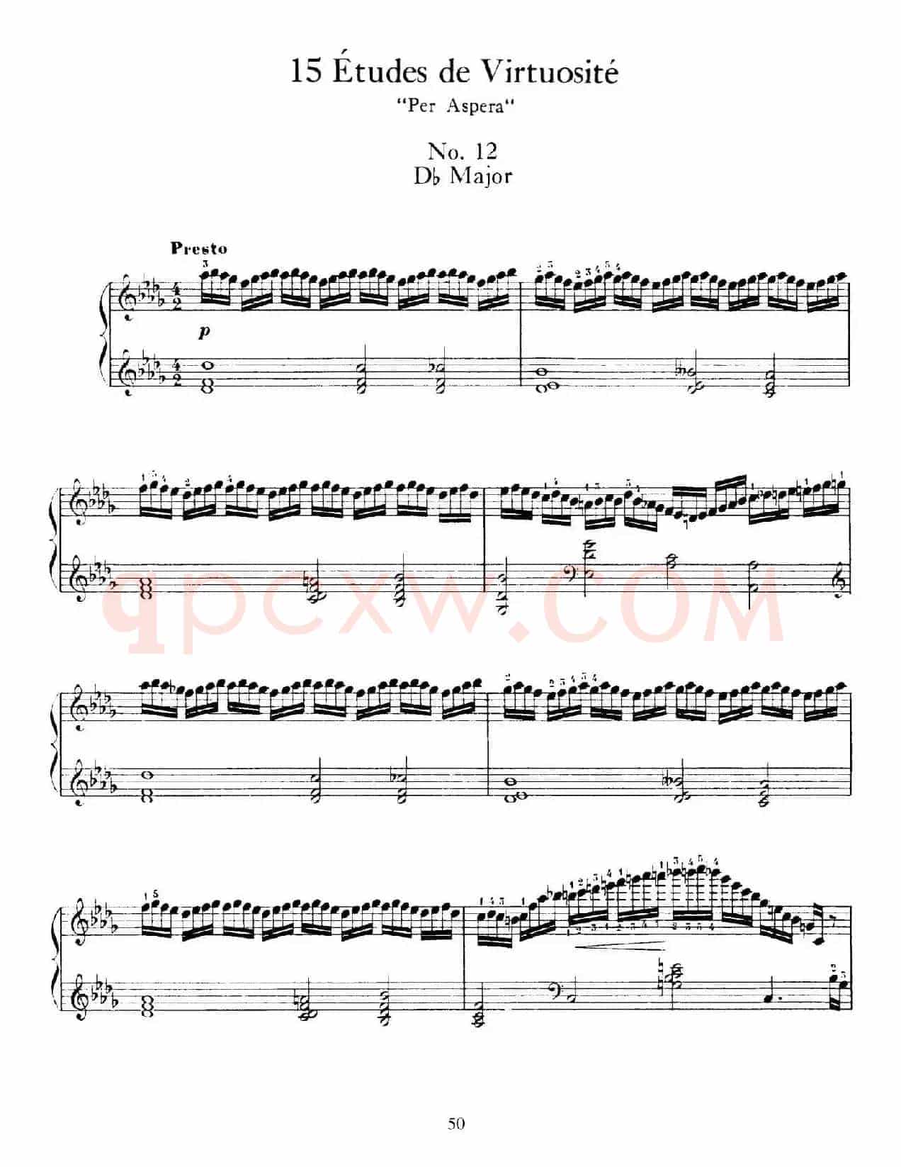 15 Etudes de Vortuosite Op.72(15首辉煌练习曲·12)