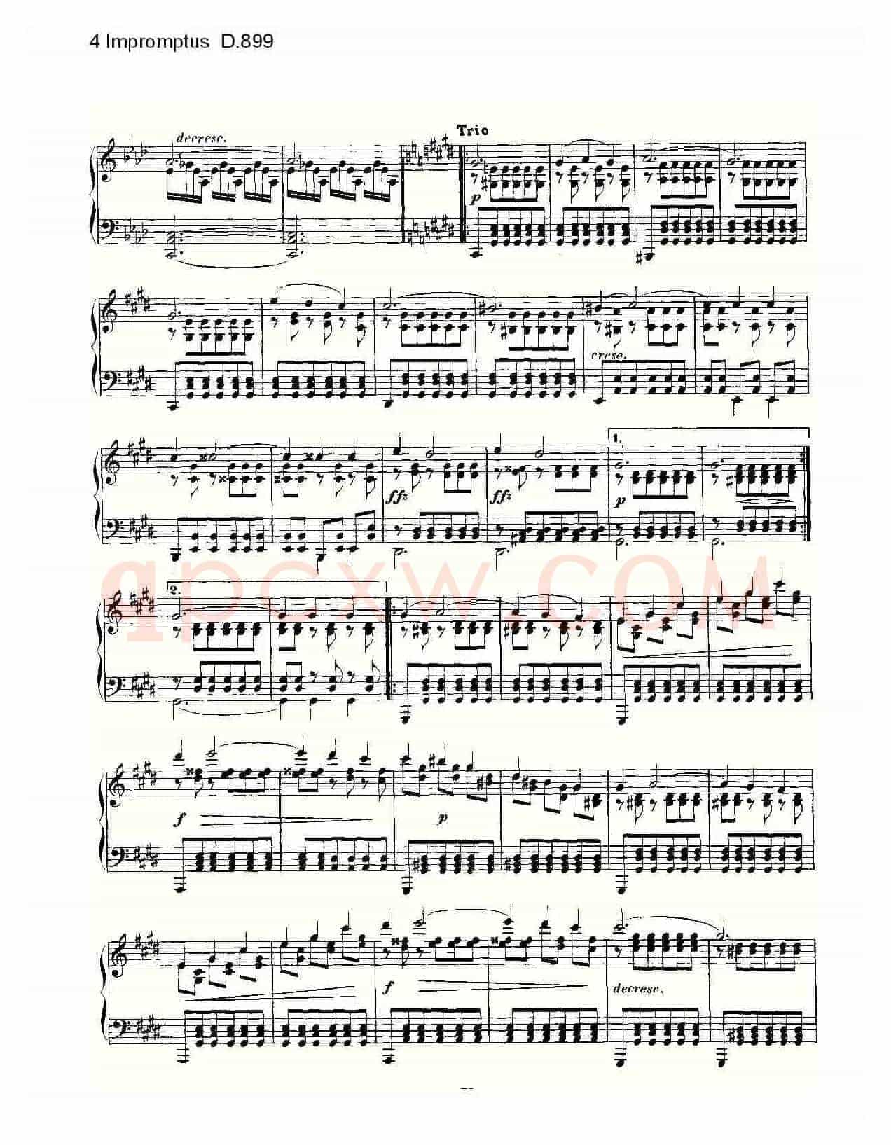 4 Impromptus D.899(4人即兴演奏 D.899)