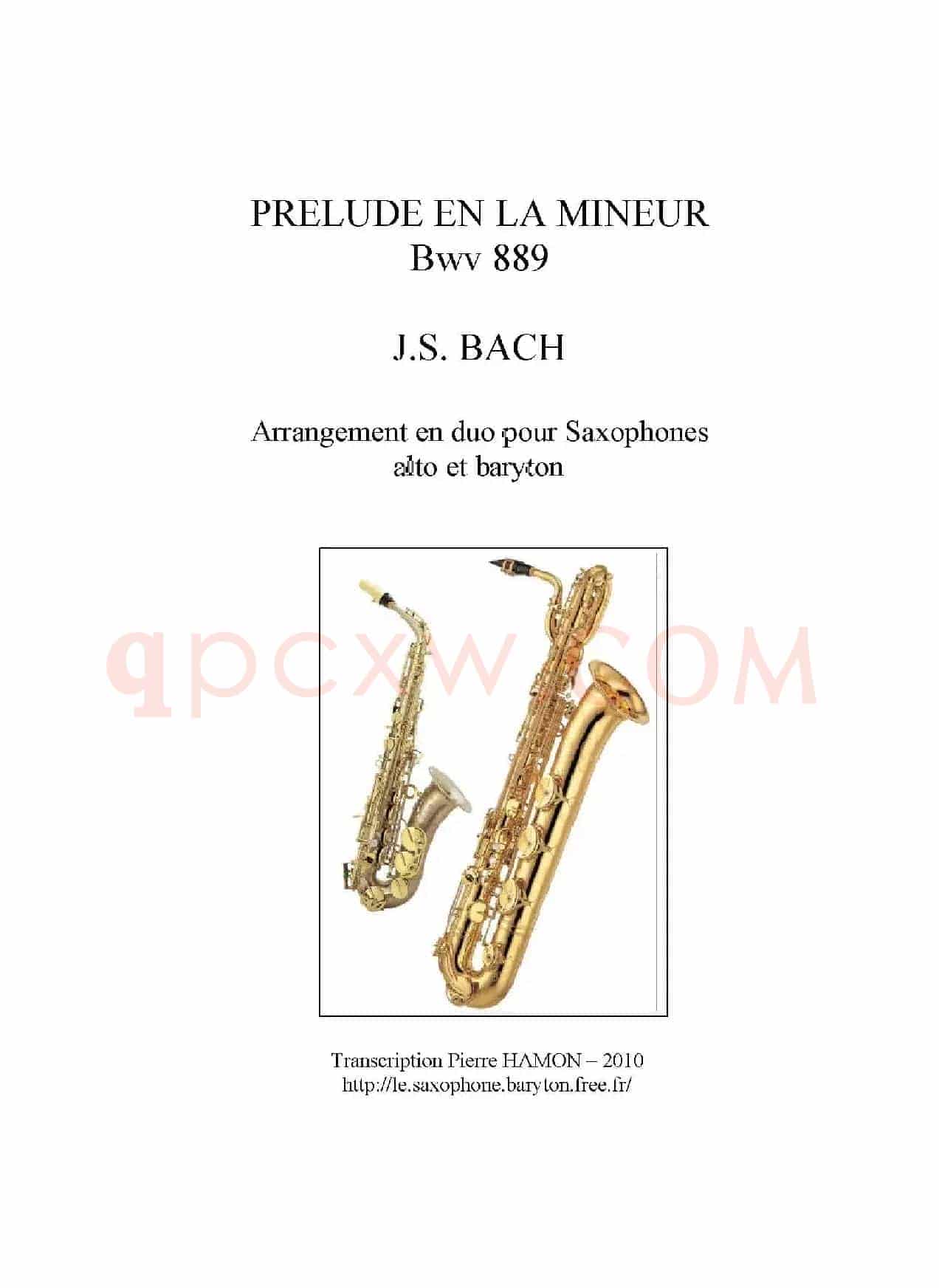 PRELUDE  en La mineur Bwv 889（二重奏）