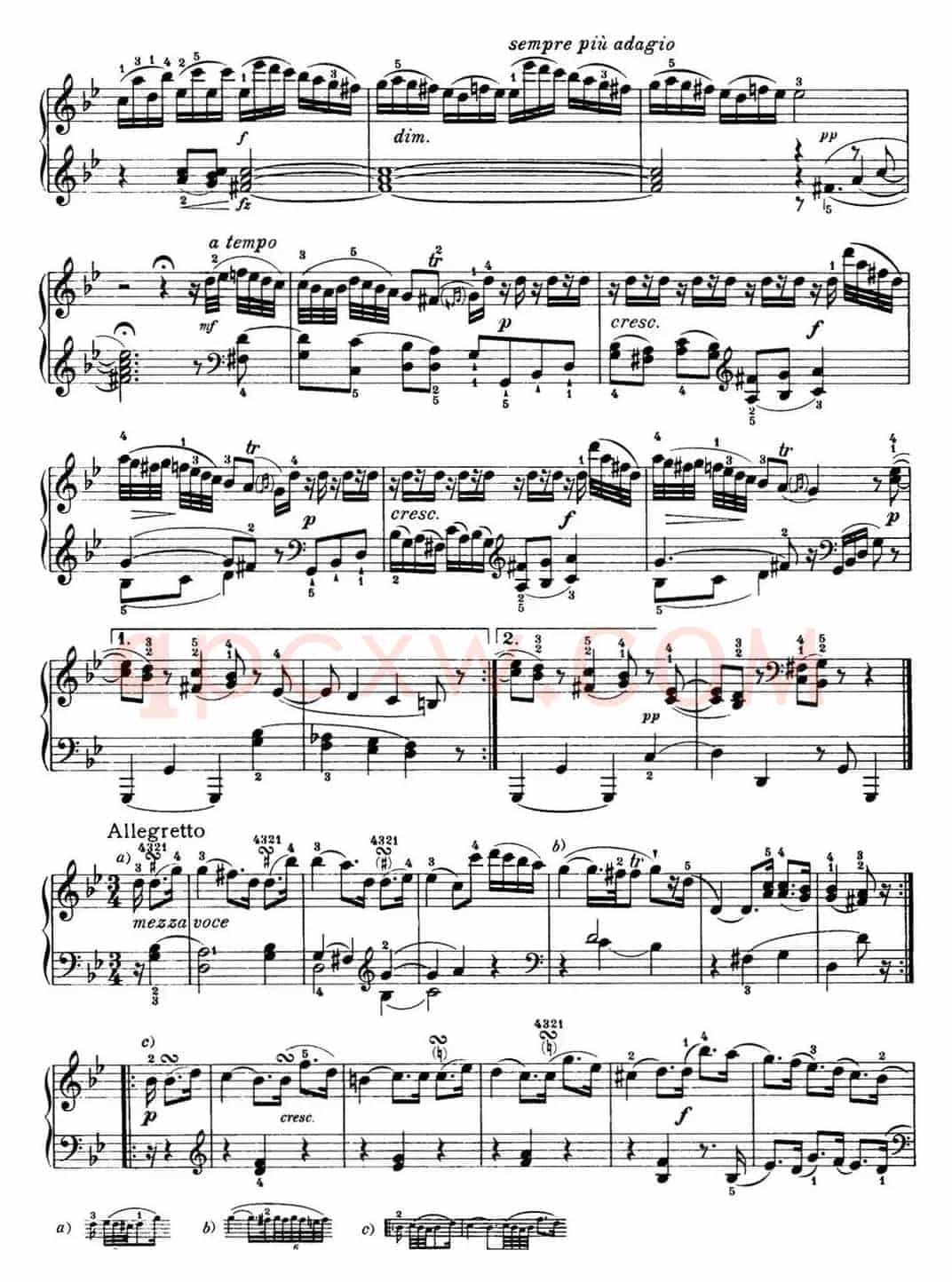 海顿 钢琴奏鸣曲 Hob XVI 44 in G minor