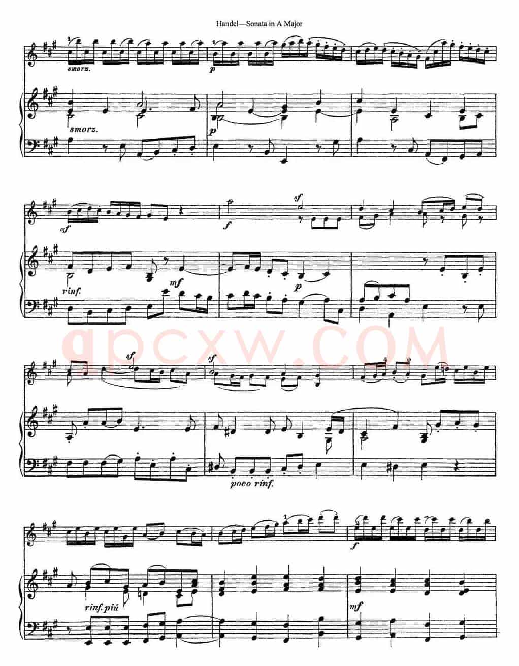 Violin Sonata No.1 in A major（小提琴+钢琴伴奏）