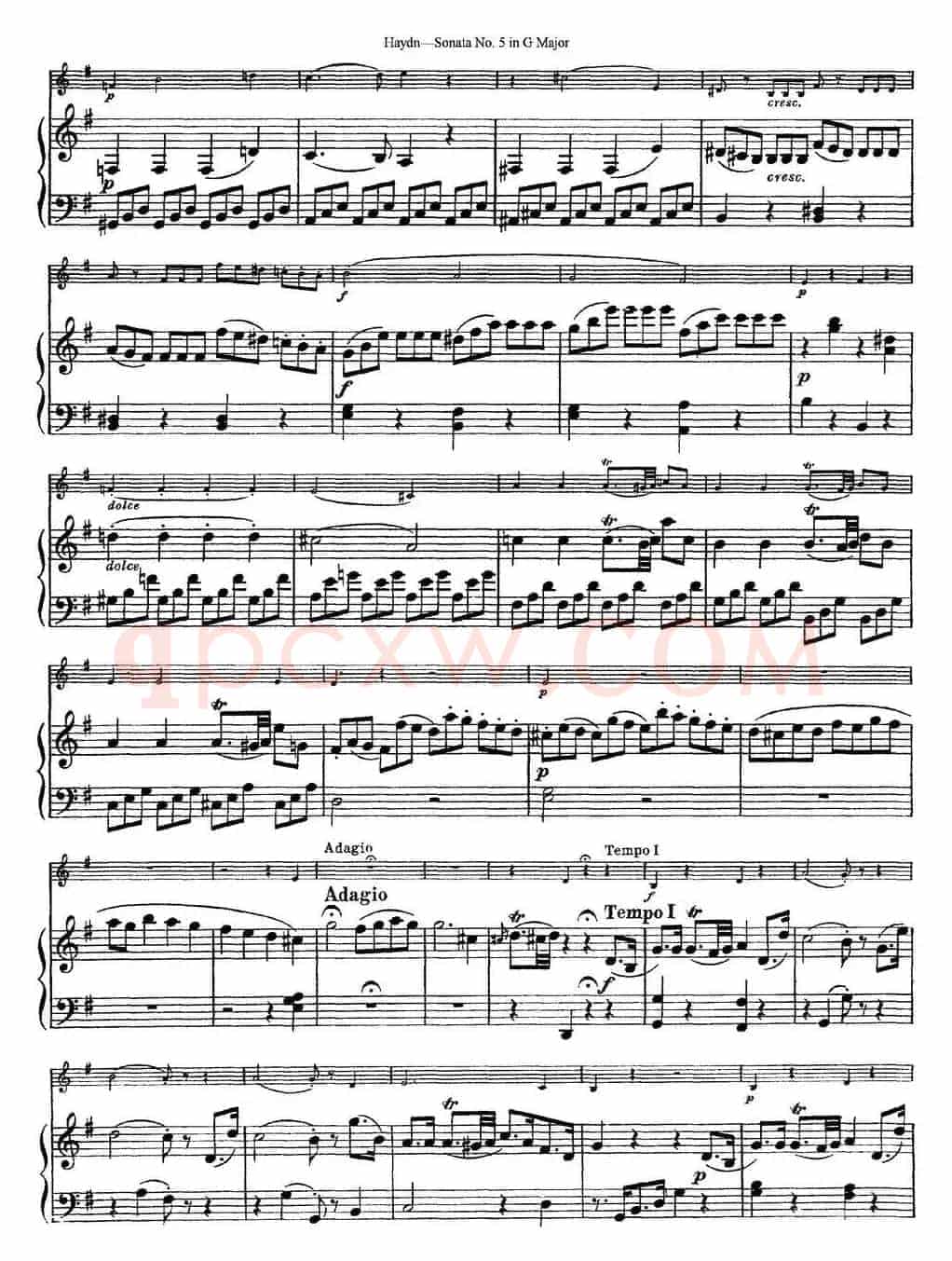 Violin Sonata No.5 in G Major（小提琴+钢琴伴奏）