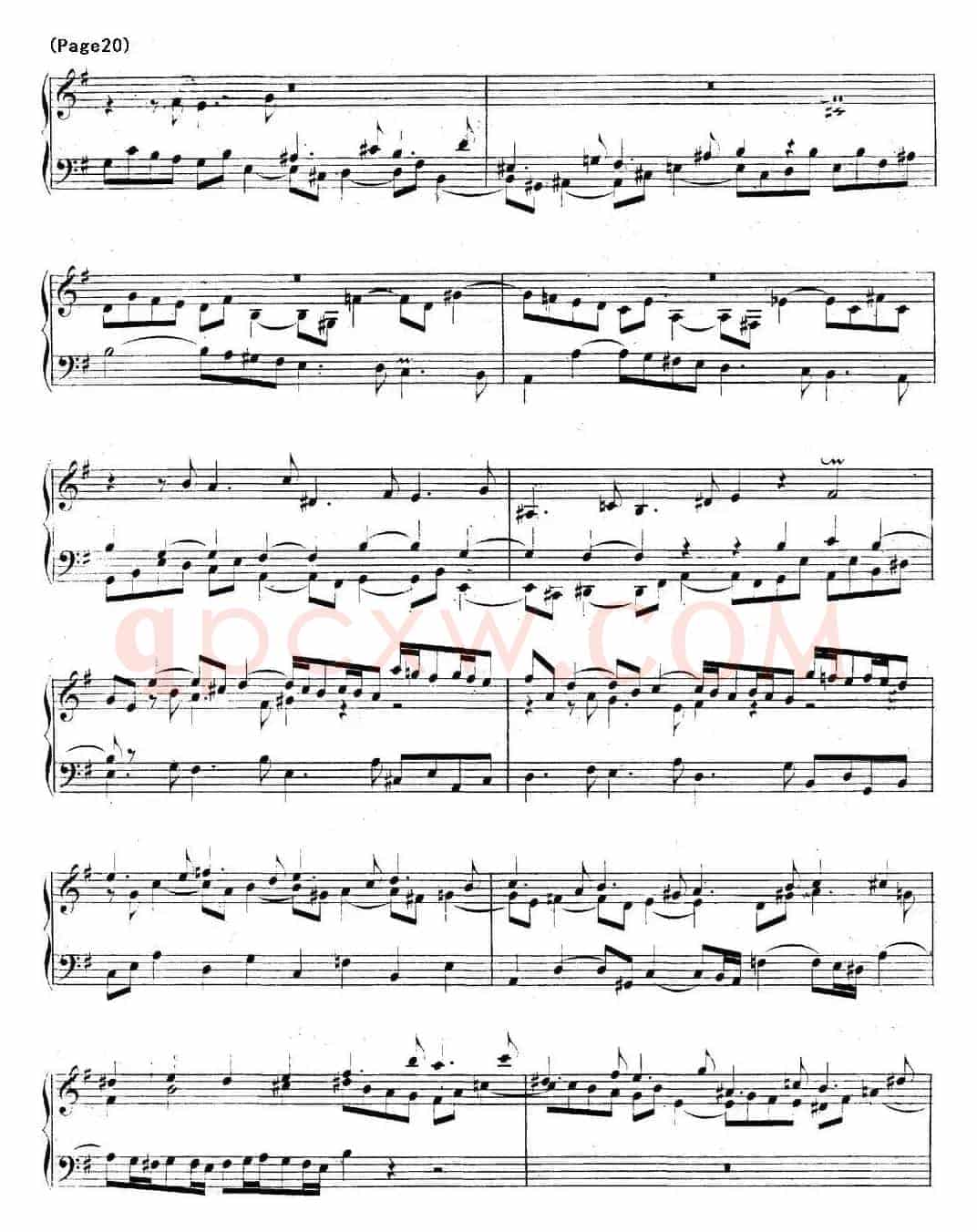 帕蒂塔6首德国组曲（No.6 e小调 巴赫 Partita e Minor BWV 830）
