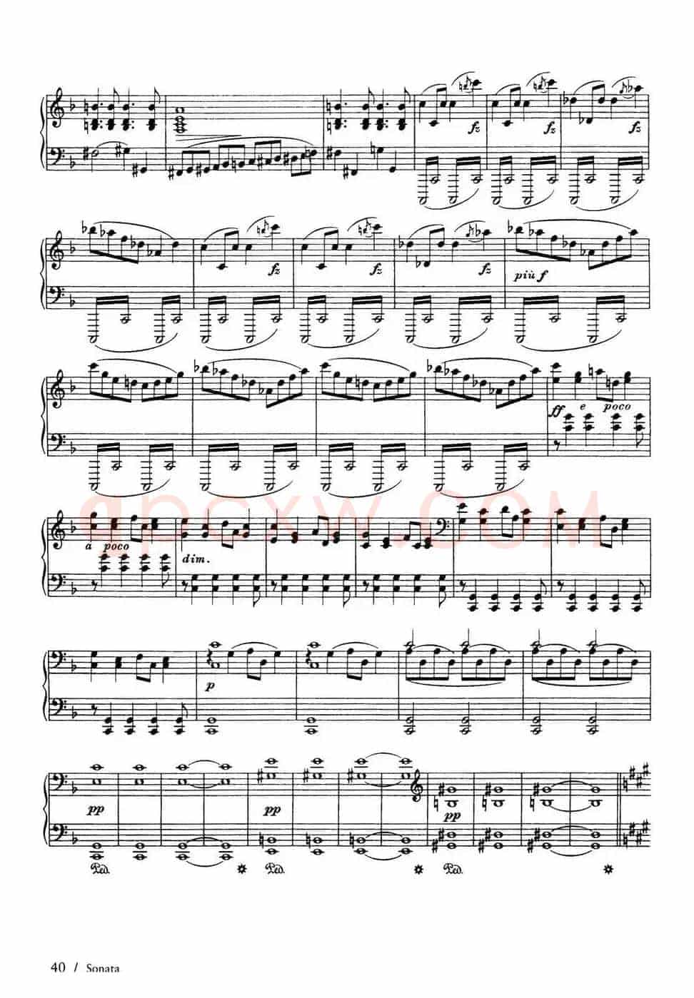 Piano Sonata in F Maj Op·12 （F大调钢琴奏鸣曲·第一乐章）