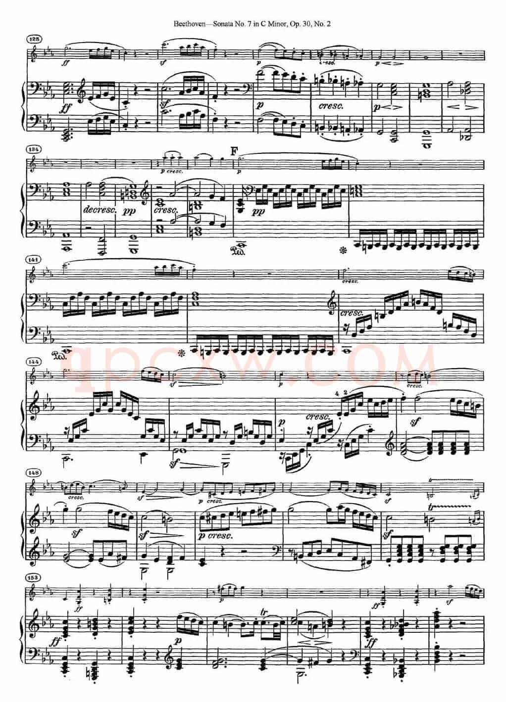 Violin Sonata No.7 in C Minor Op.30 No.2（小提琴+钢琴伴奏）