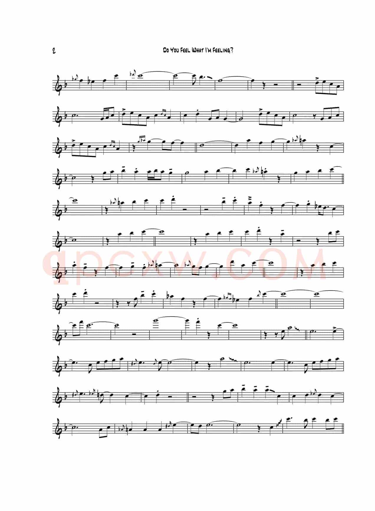 Do You Feel WhatIm Feeling（中音萨克斯）