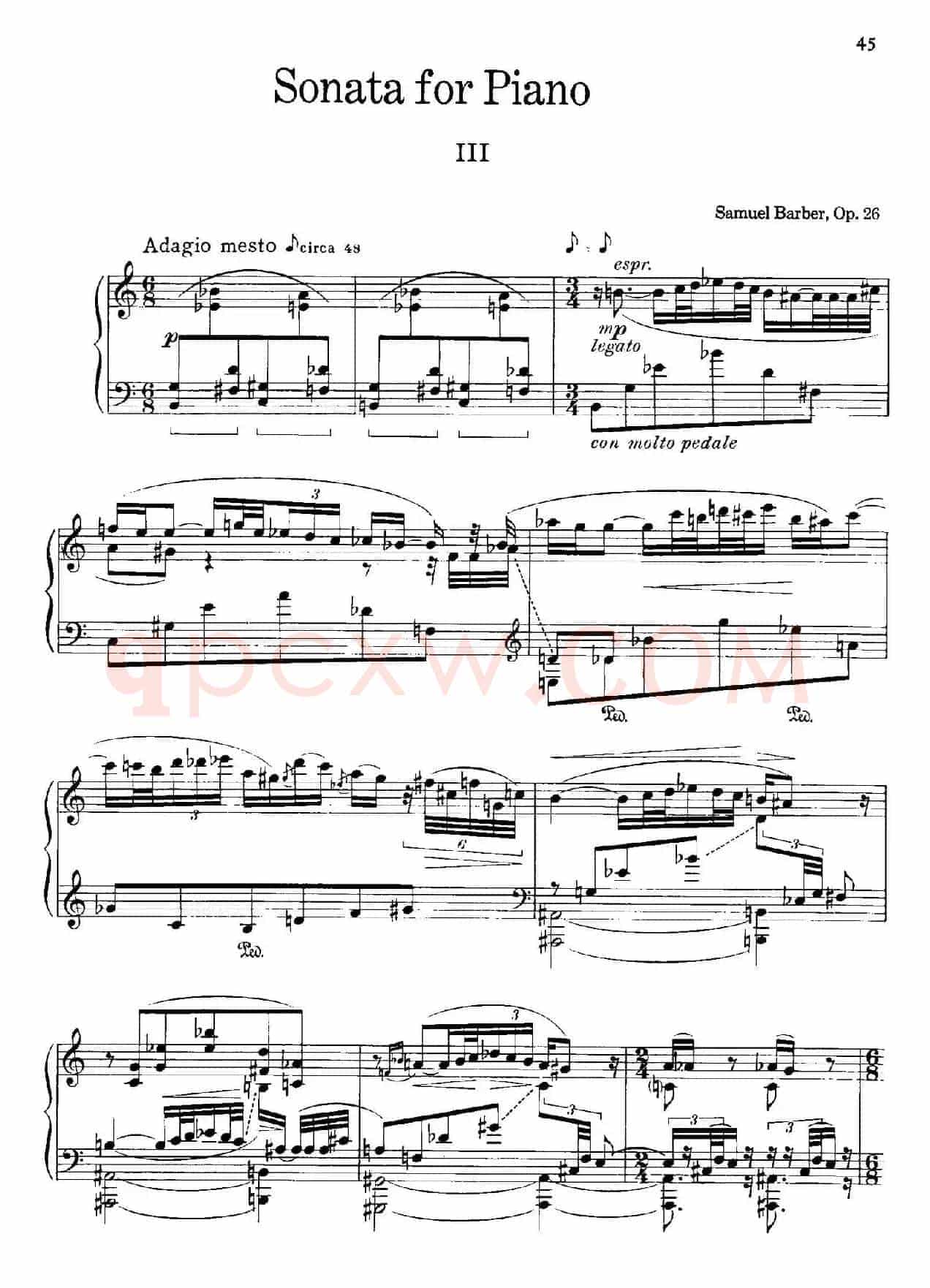 降e小调钢琴奏鸣曲 Op.26 v.3