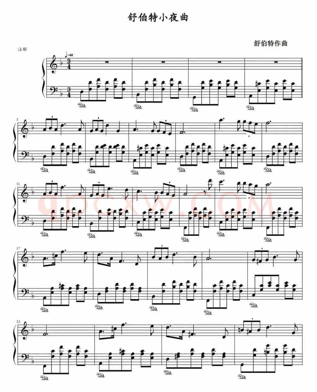 舒伯特小夜曲（独奏版）