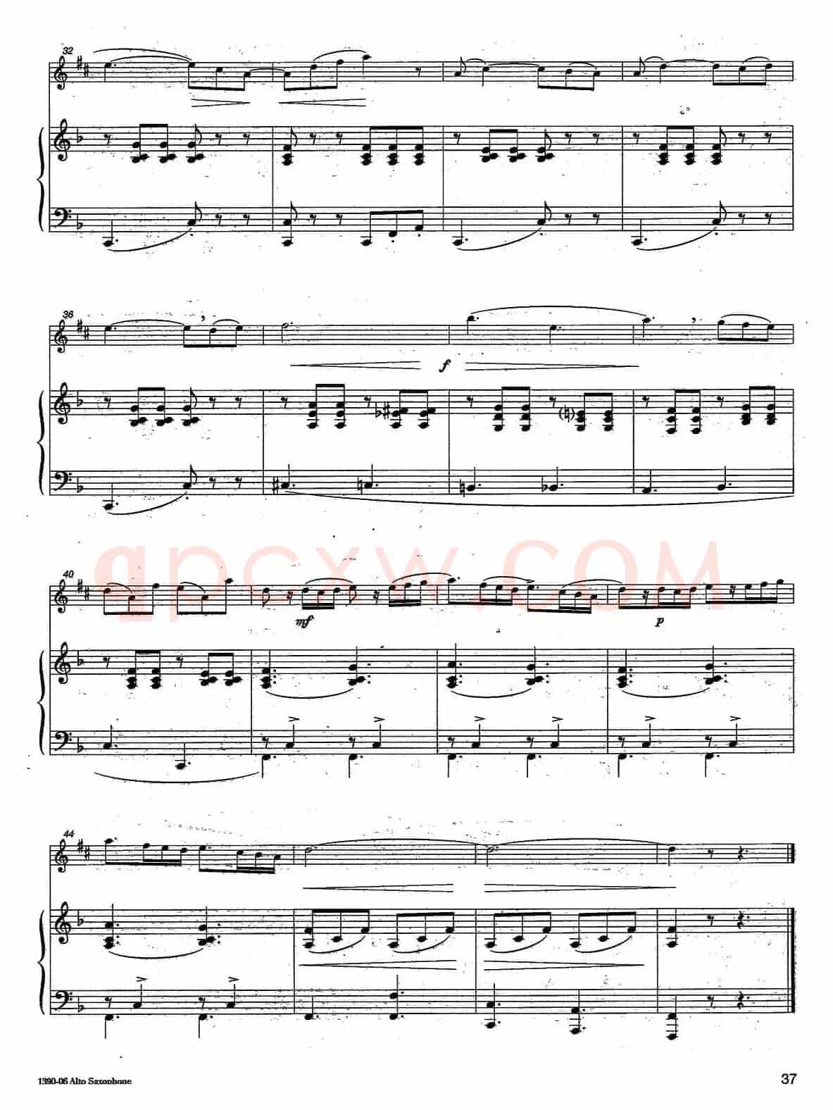 Andante cantabile（中音萨克所+钢琴伴奏、版本一）