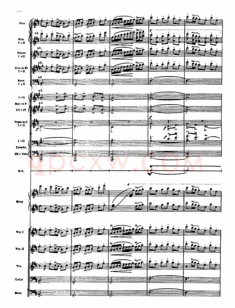 浦塞尔主题变奏与赋格曲（P31-P65）（管弦乐队总谱）