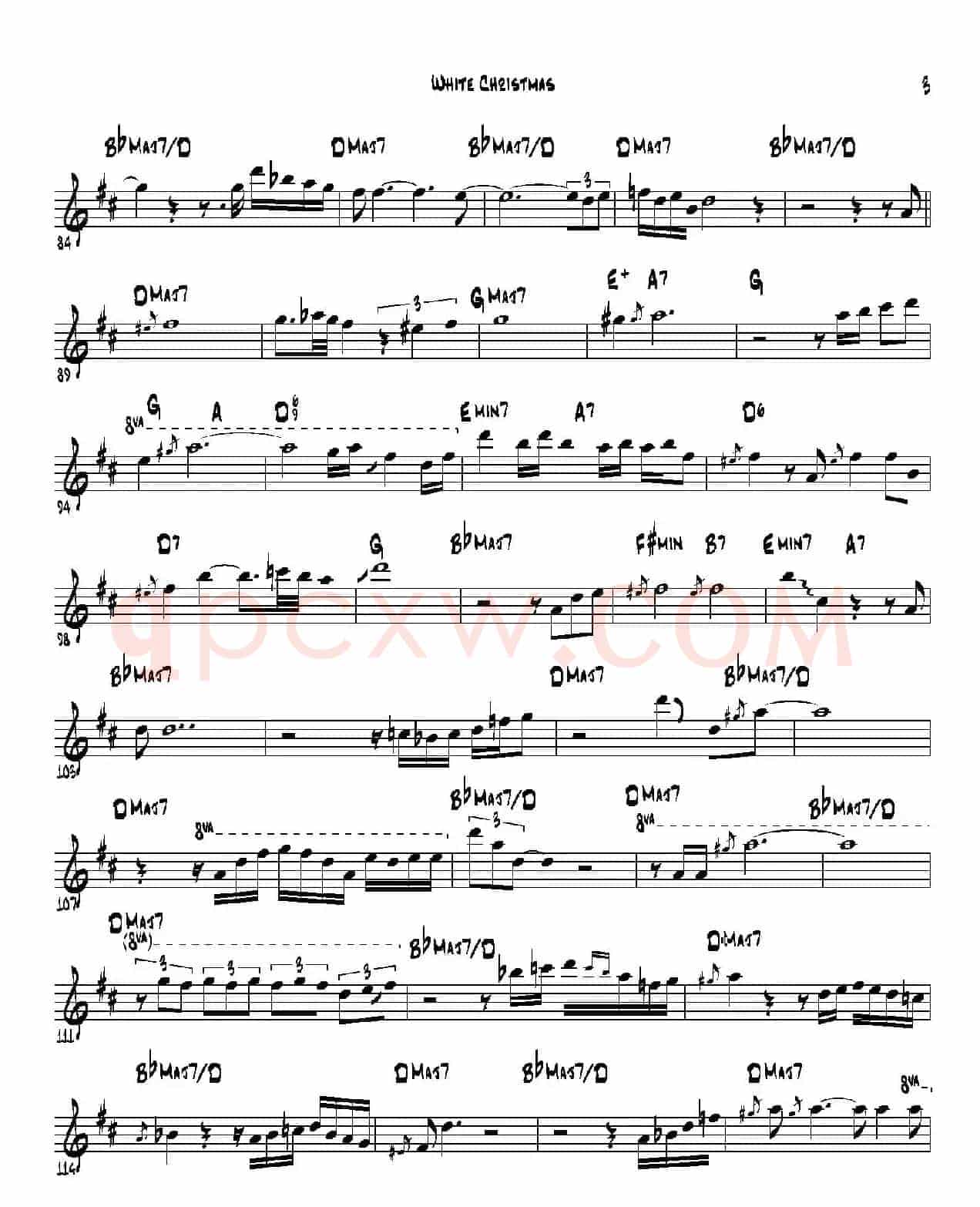 White Christmas（次中音萨克斯）