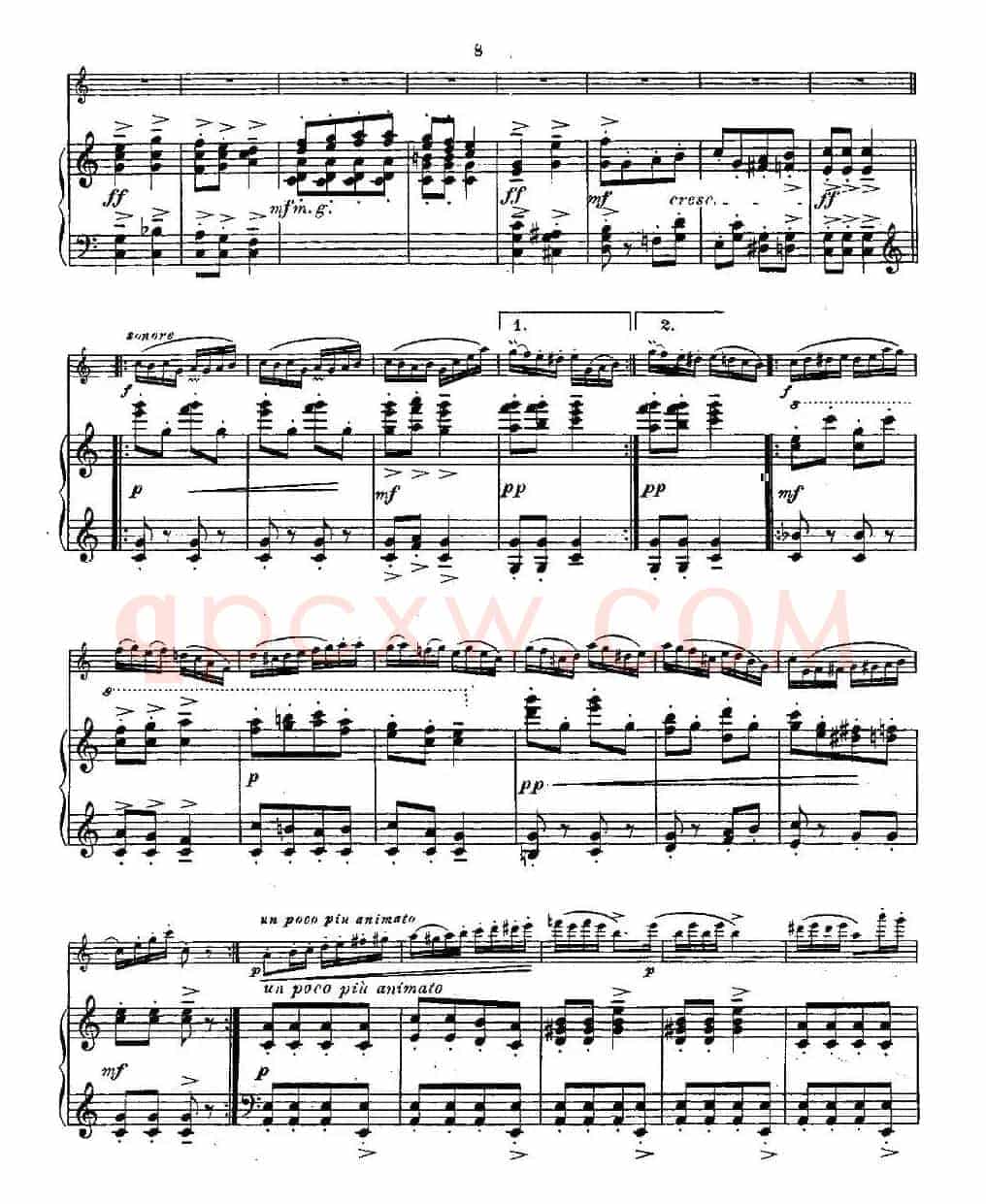 Fantaisies nationales. Op. 59, 6. （长笛+钢琴伴奏）