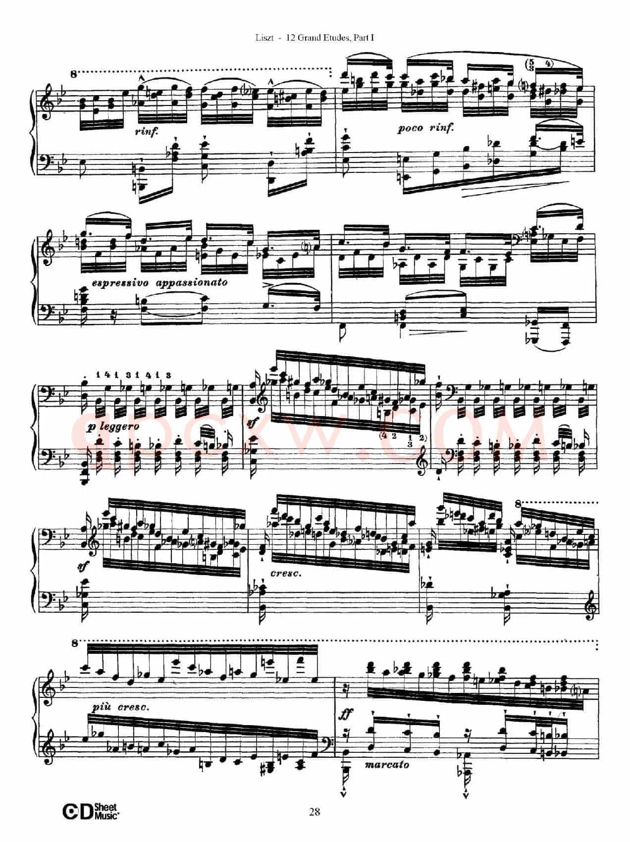 12 Grand Etudes S.137（12首华丽的练习曲·5）