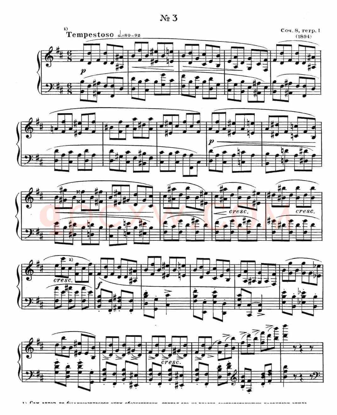 斯克里亚宾12首钢琴练习曲 Op8(No.3 Alexander Scriabin Etudes)