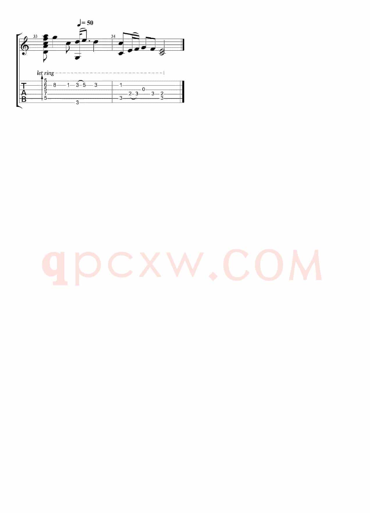 云上太阳(吉他指弹谱)
