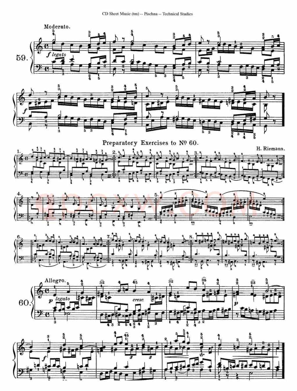 Technical Studies 60 Progressive Exercises (60首钢琴循序渐进练习曲 P91——99)