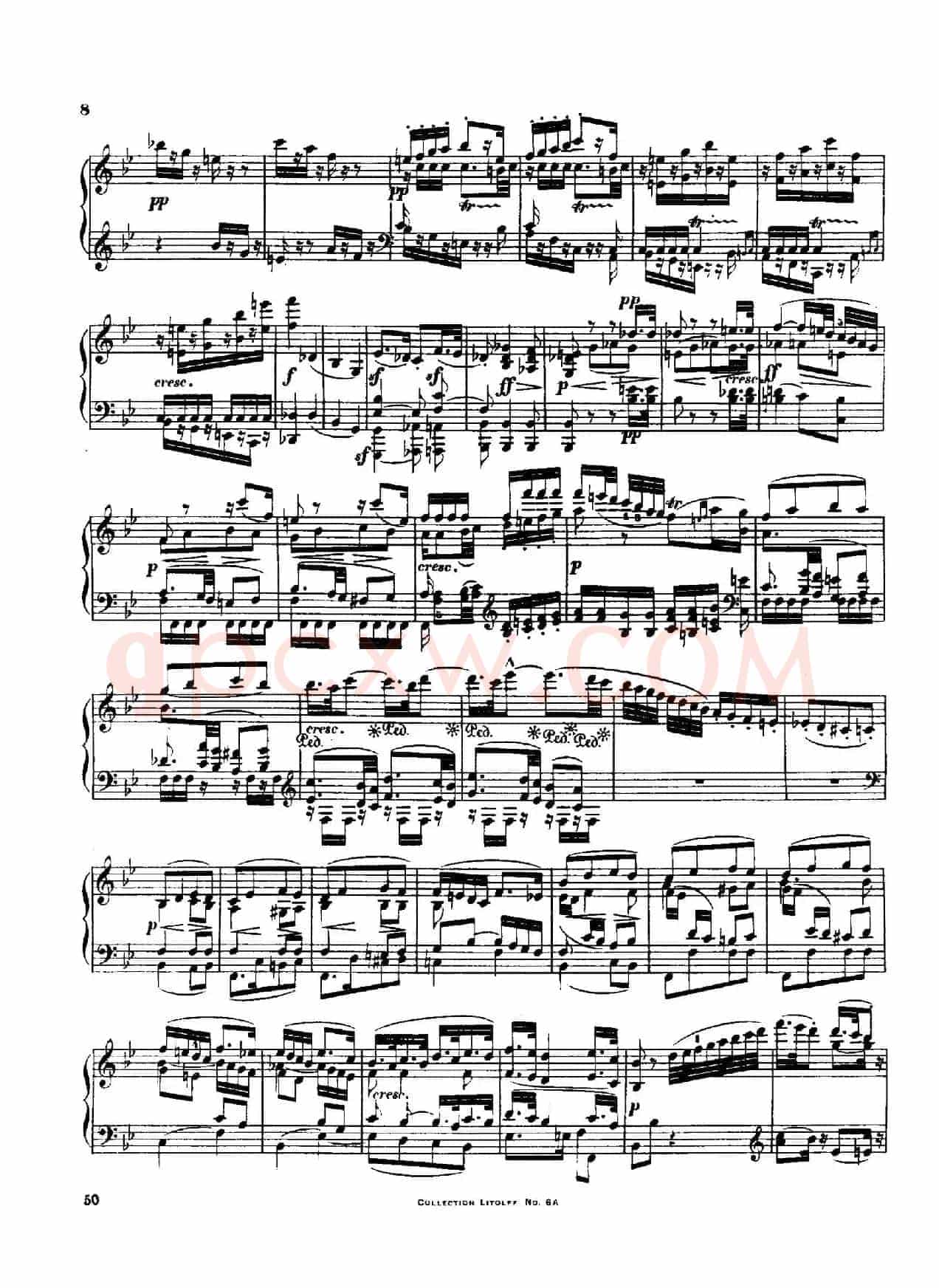 String Quartet No.3 in D Major Op.18-3（D大调第三弦乐四重奏·钢琴独奏版）