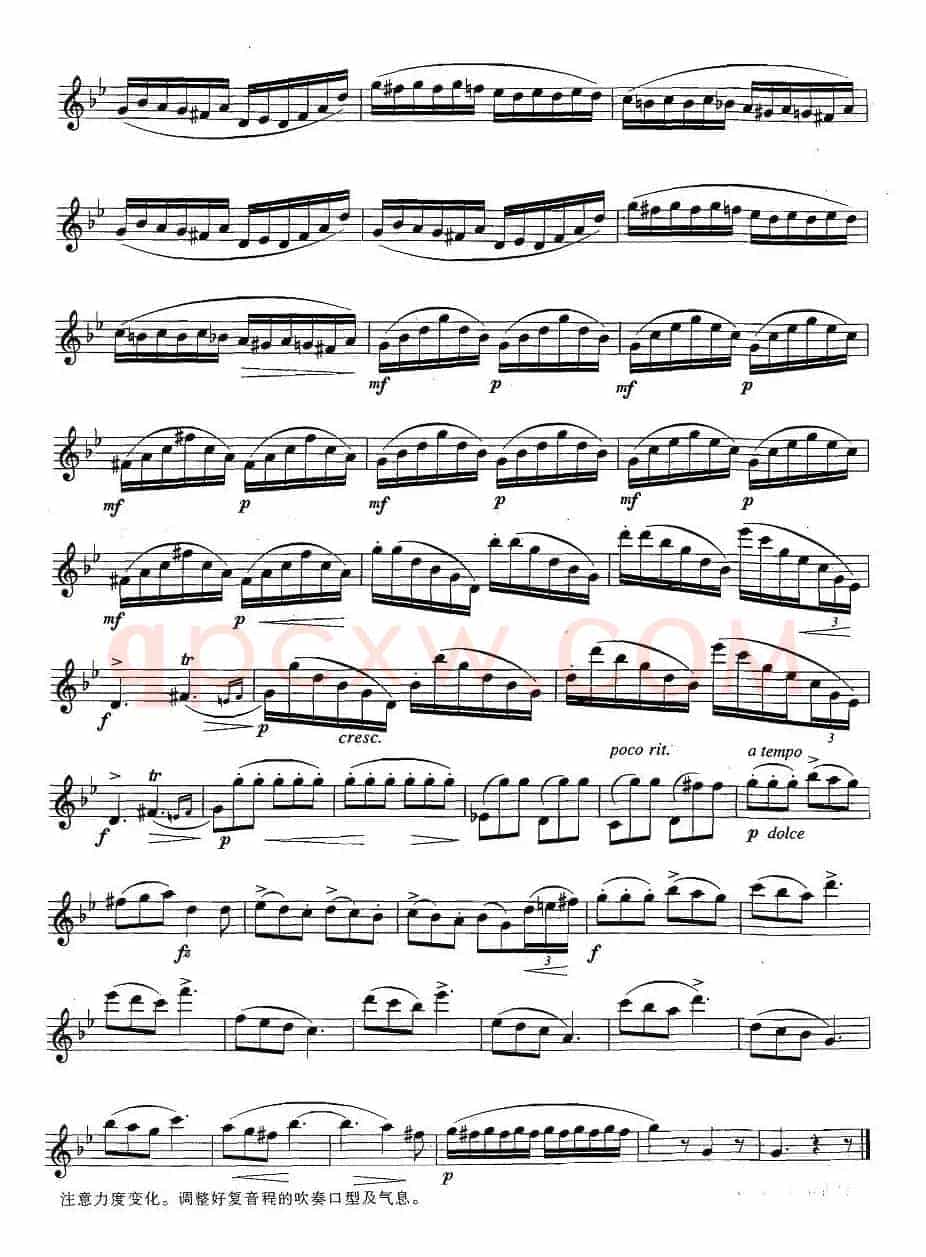 萨克斯练习曲合集（3—33）带复音程的6/8拍练习