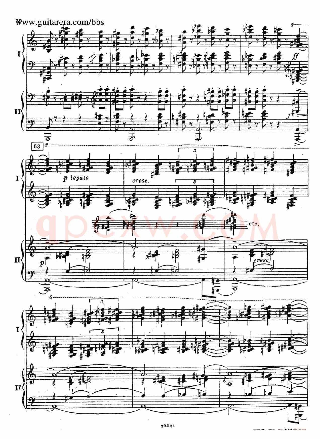 Rhapsody On A Theme Of Paganini Op.43(帕格尼尼主题狂想曲·双钢琴)(P61——87)