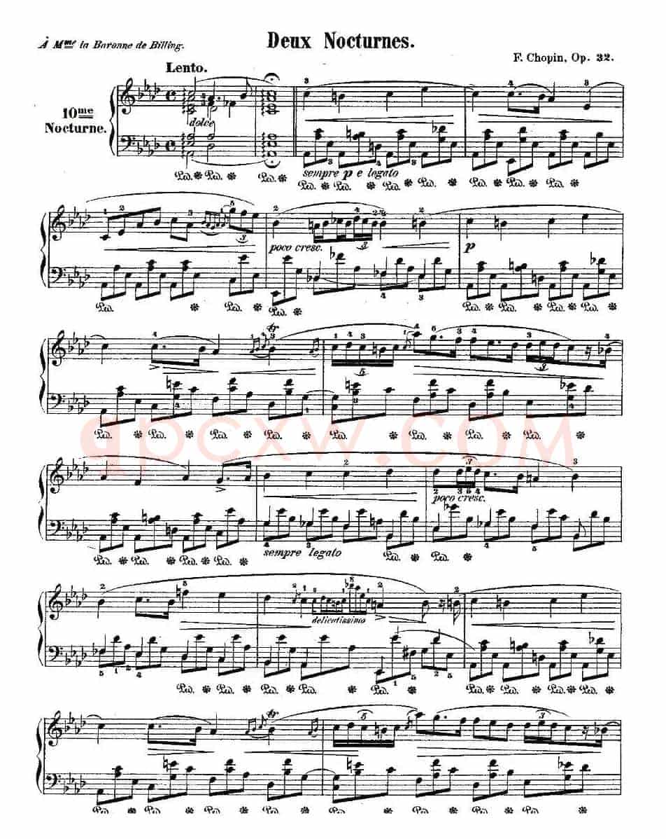 降A大调夜曲Op.32－2（Deux  Nocturnes）