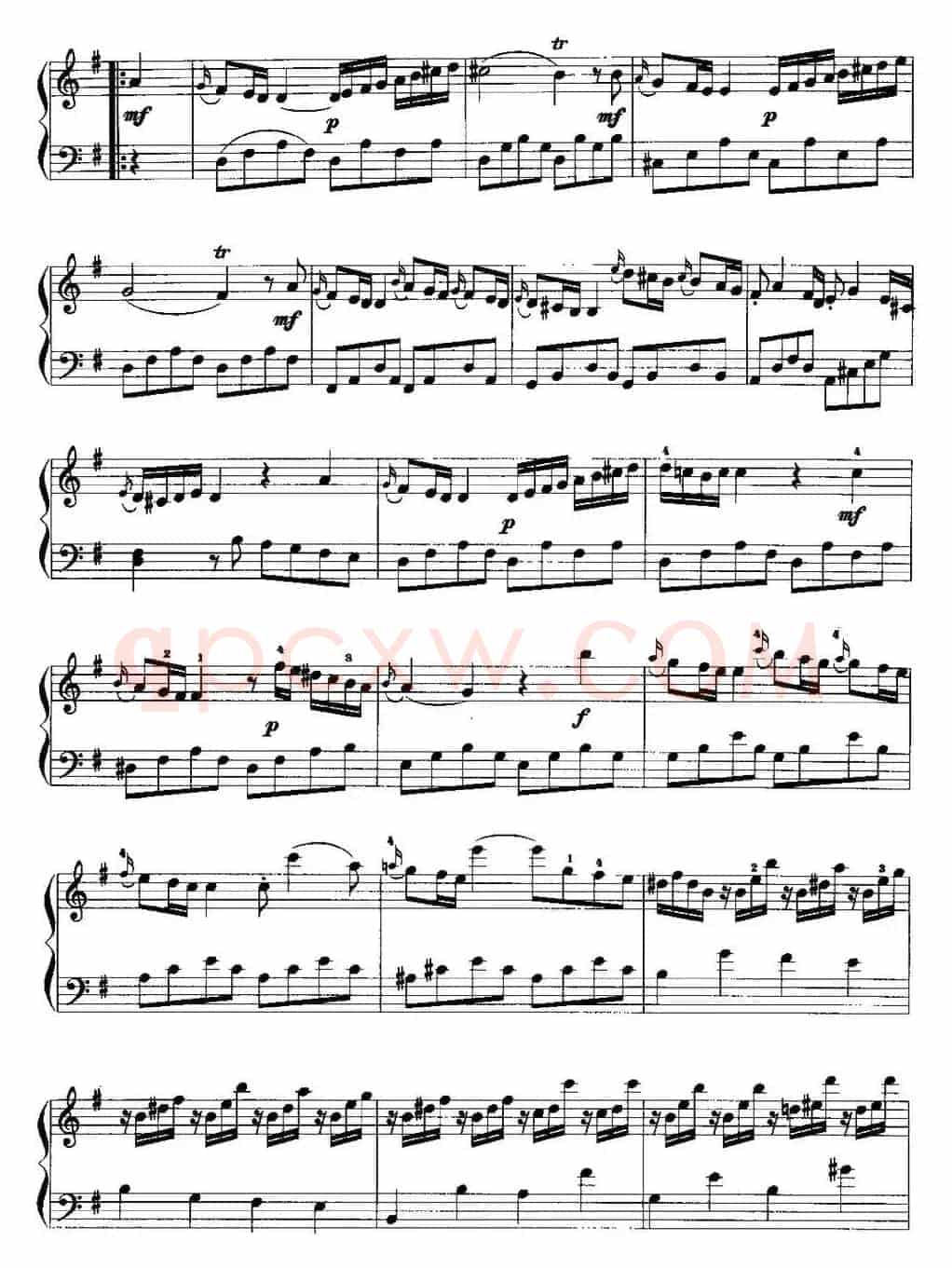 手风琴复调作品：奏鸣曲（J.C.巴赫作曲版、Op.5，No.3）