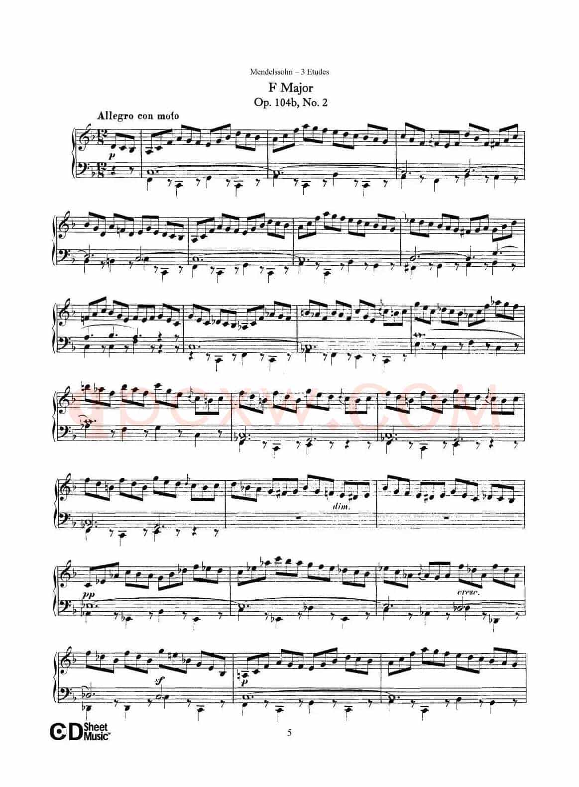 3 Etudes Op.104b（3首练习曲·2）