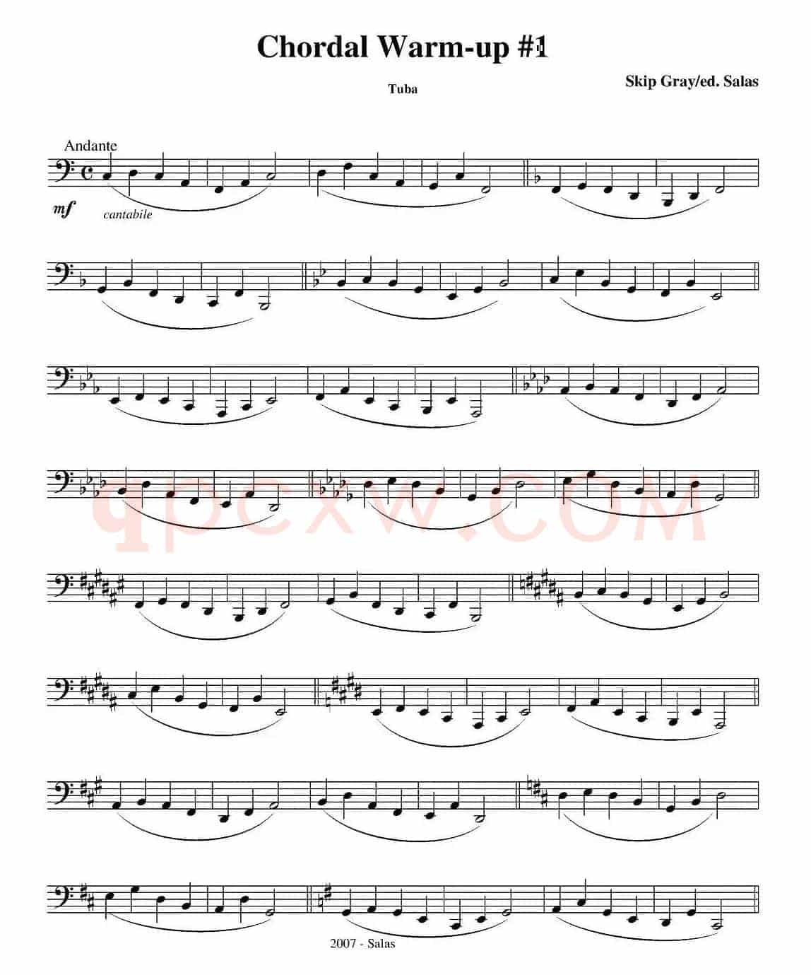 Chordal Warm-up  - Tuba（大号练习教材选曲）
