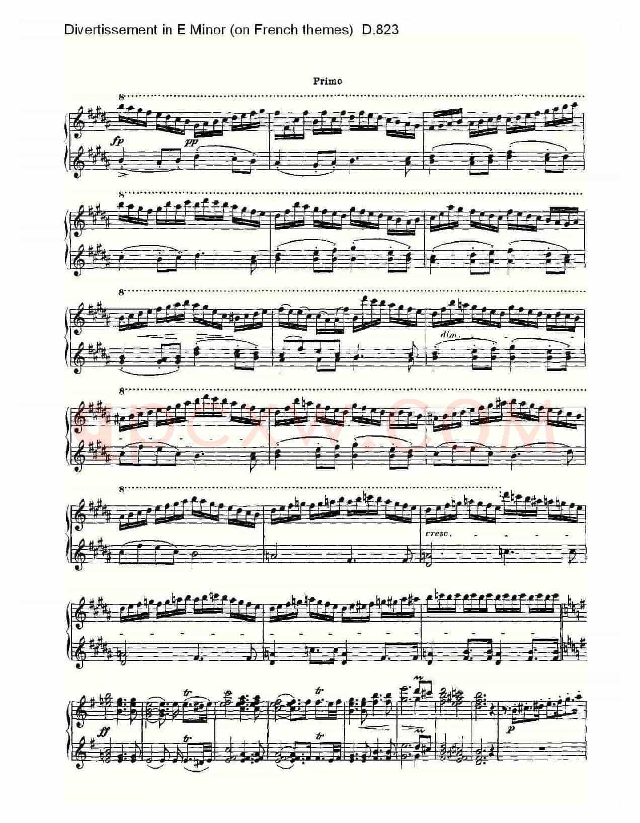 Divertissement in E Minor(on French themes)