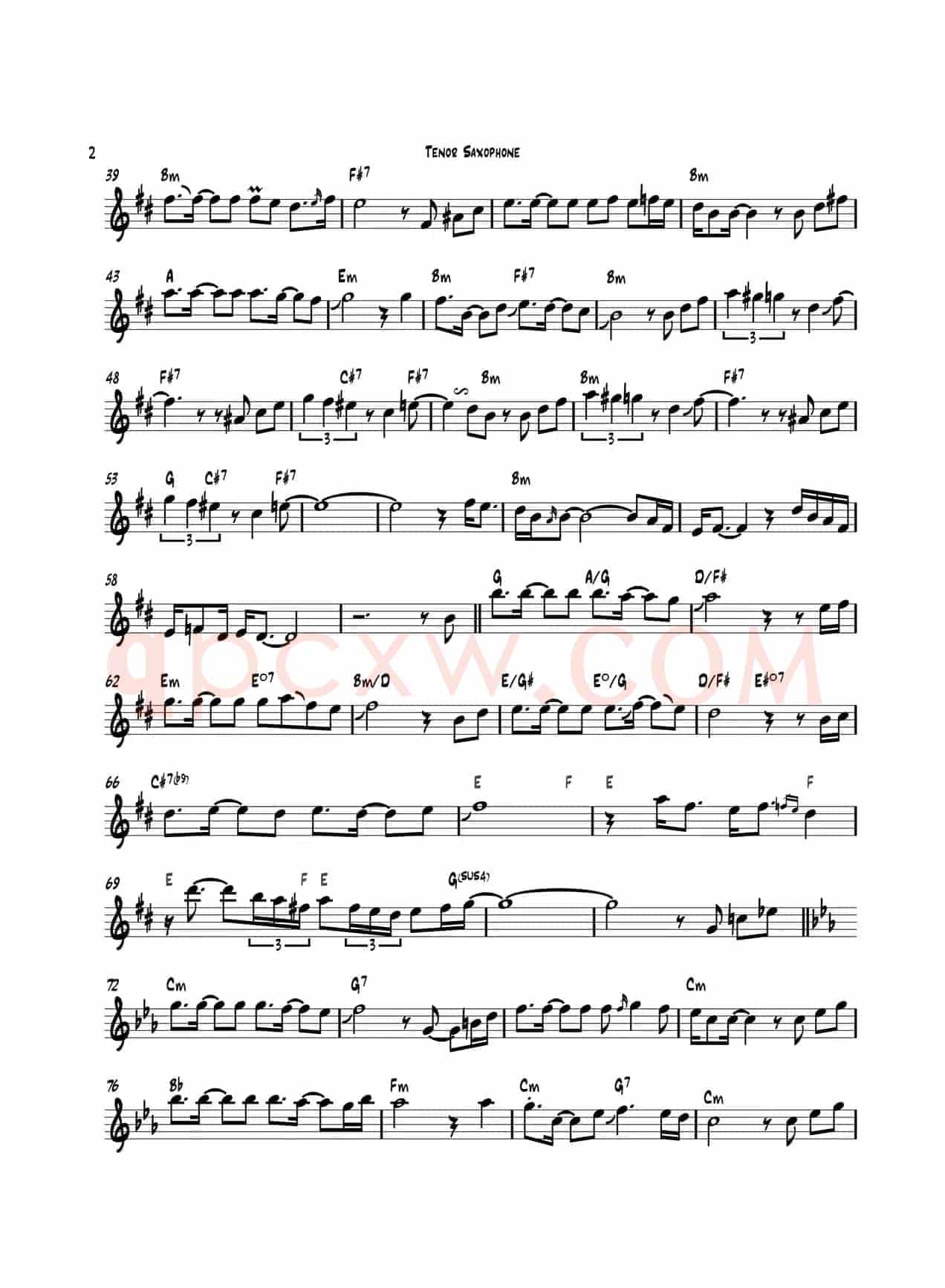 Tango（次中音萨克斯）
