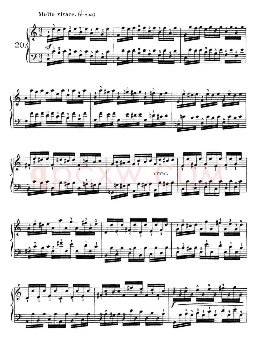 40首车尔尼Op.299钢琴快速练习曲（NO.20）