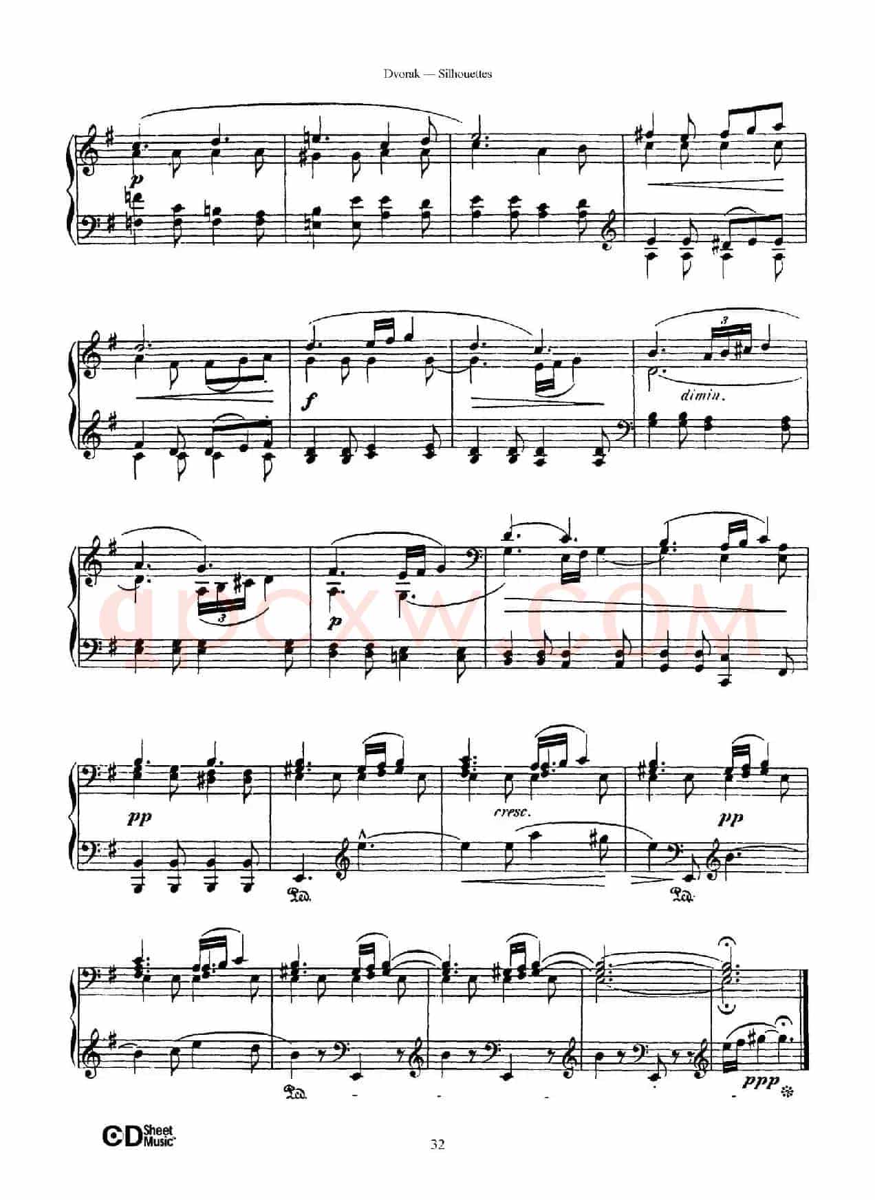 12 Silhouettes Op.8（12首剪影·10）