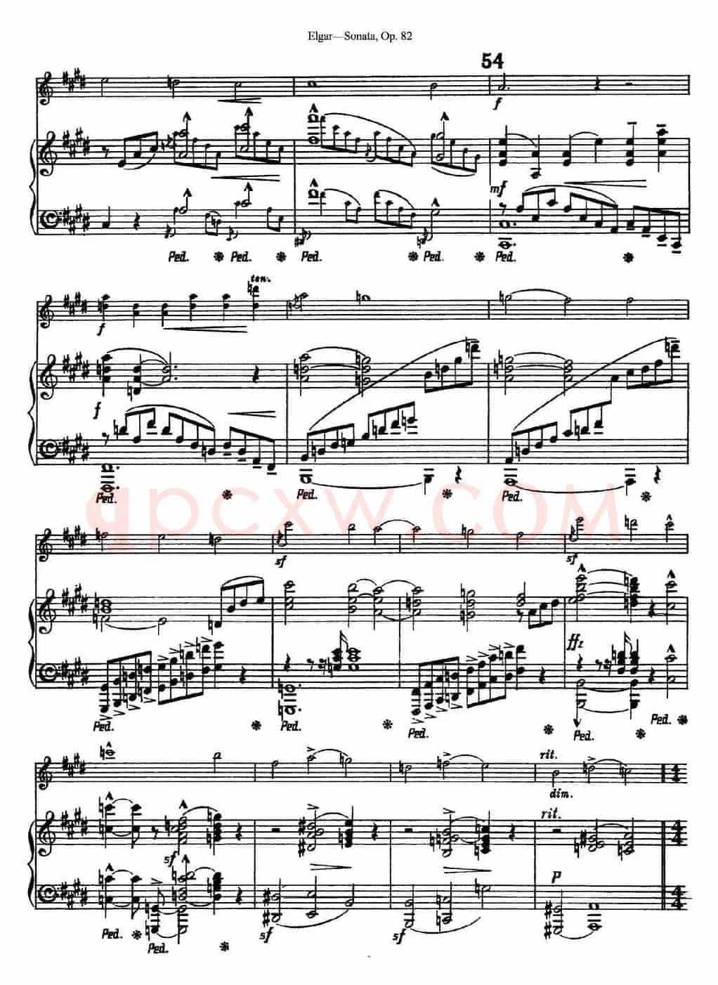 Violin Sonata Op.82（小提琴+钢琴伴奏）