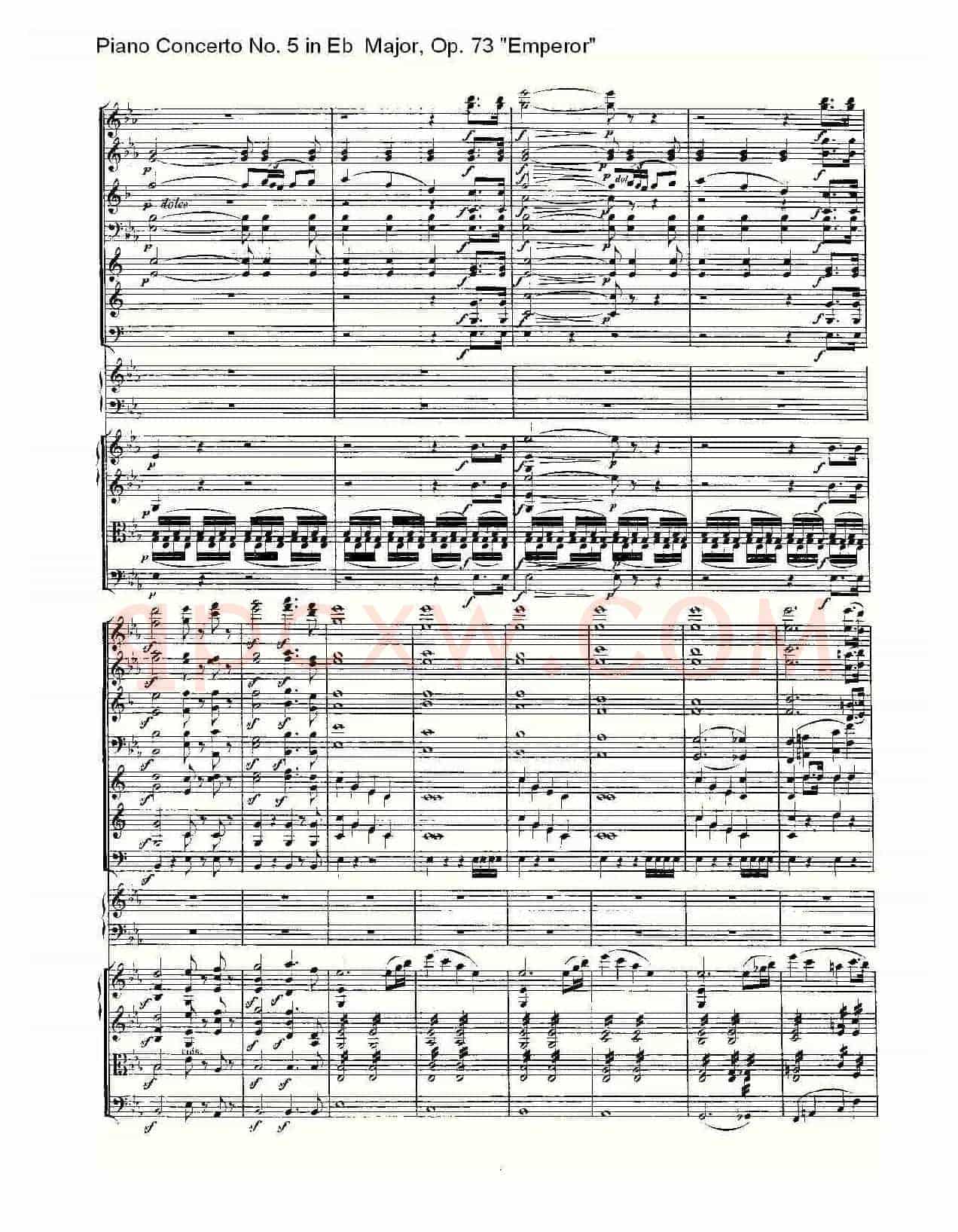 Eb大调钢琴第五协奏曲 Op.73“皇帝” 第一乐章（一）