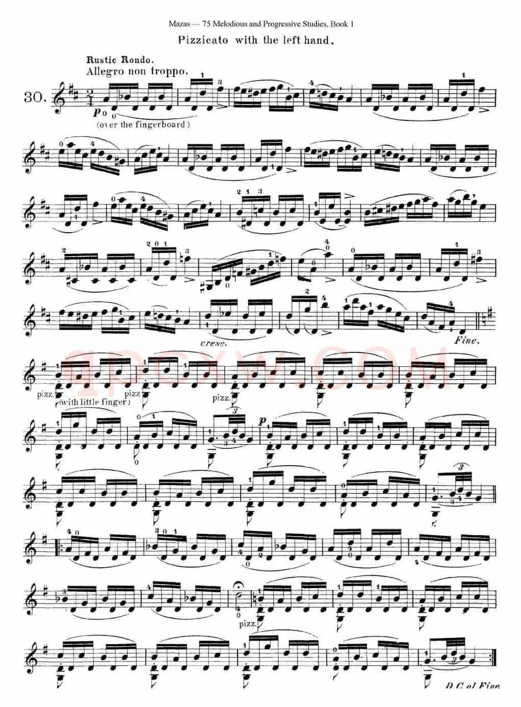 马扎斯小提琴练习曲 Op.36 第一册 特殊练习曲（30）