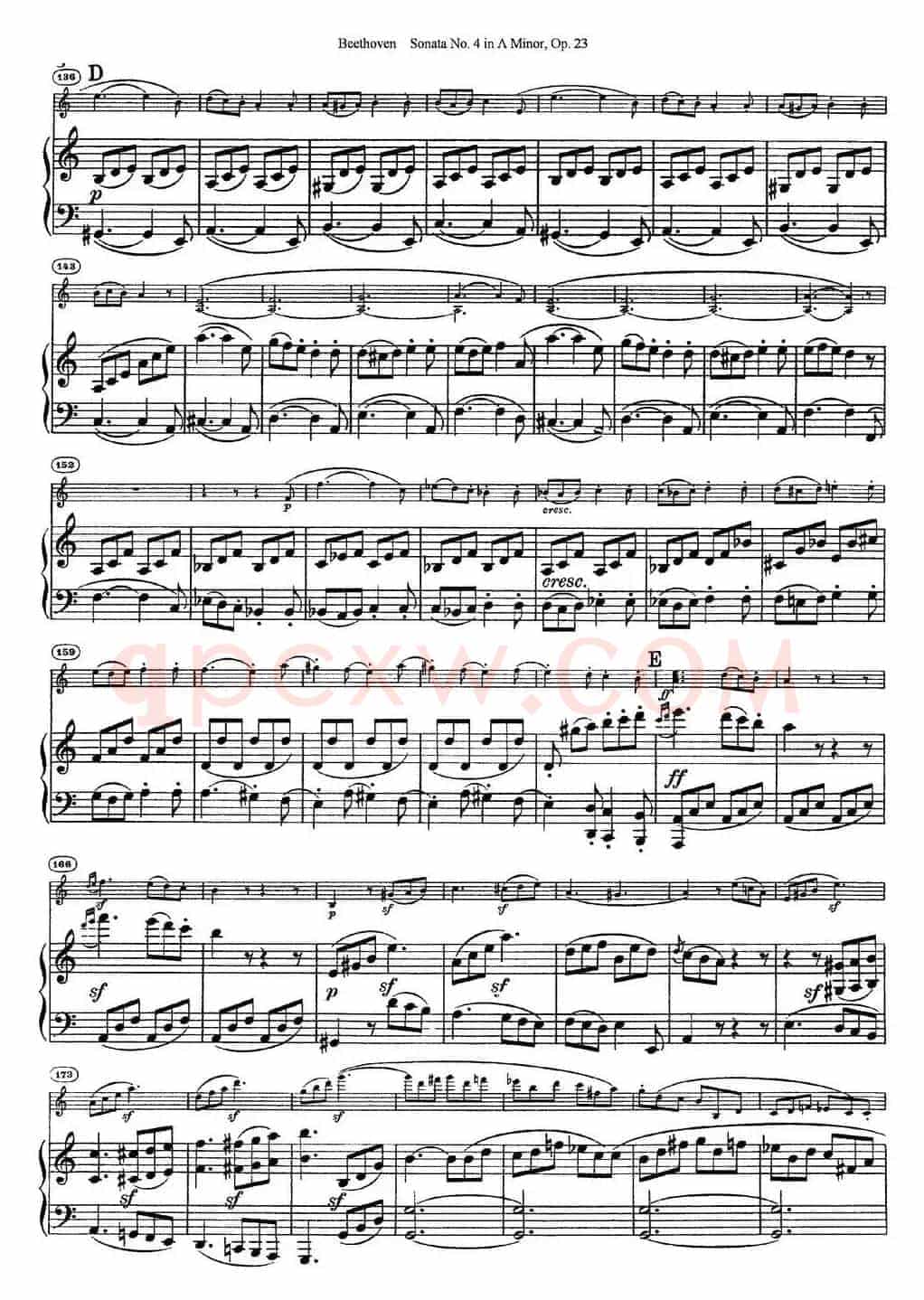 Violin Sonata No.4 in A Minor Op.23（小提琴+钢琴伴奏）