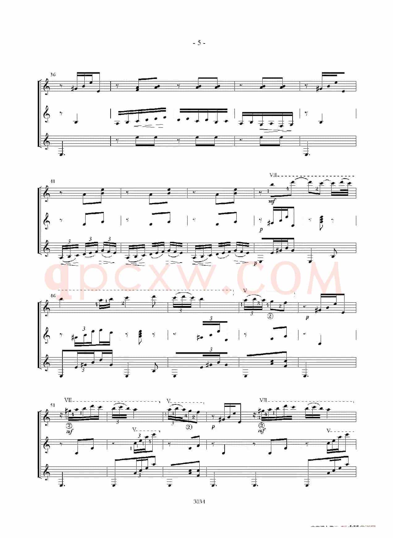 Rumores de la Caleta(Guitar TRIO)（古典吉他）