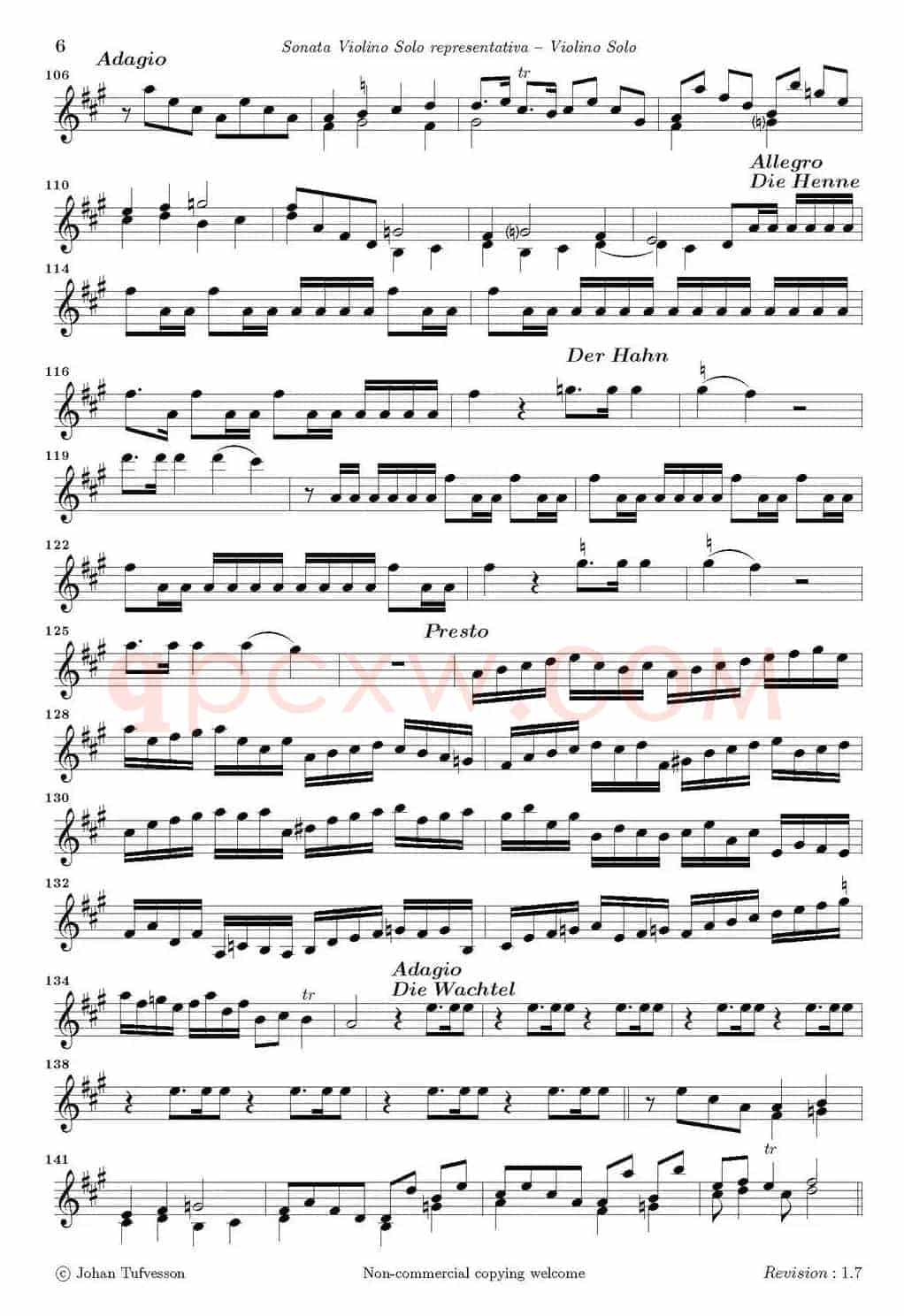 Sonata Violino Solo representativa