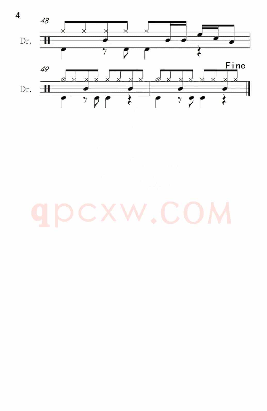 后来（架子鼓谱）